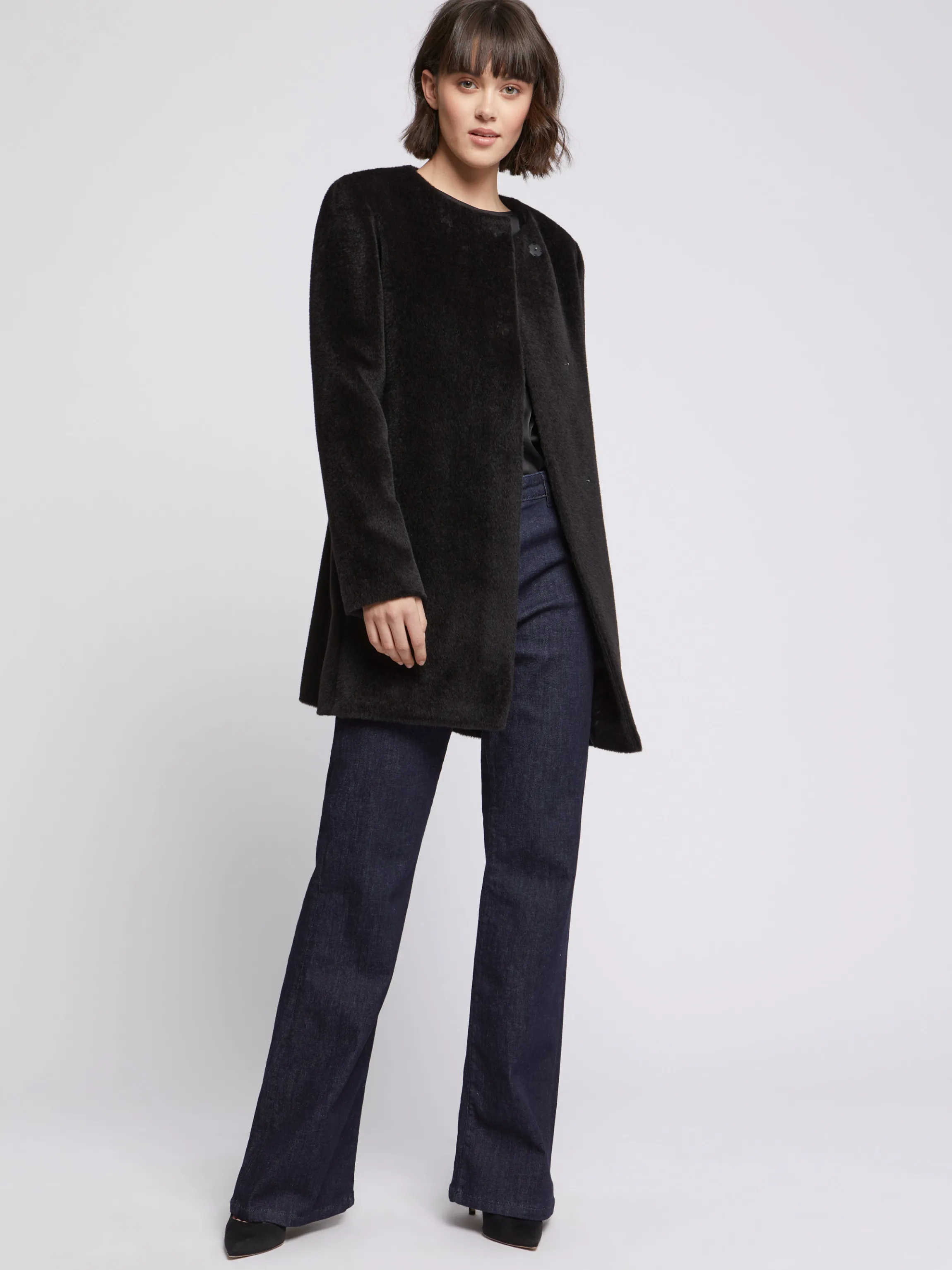 Clearance Manteau Mi-Long En Alpaga Femme Manteaux
