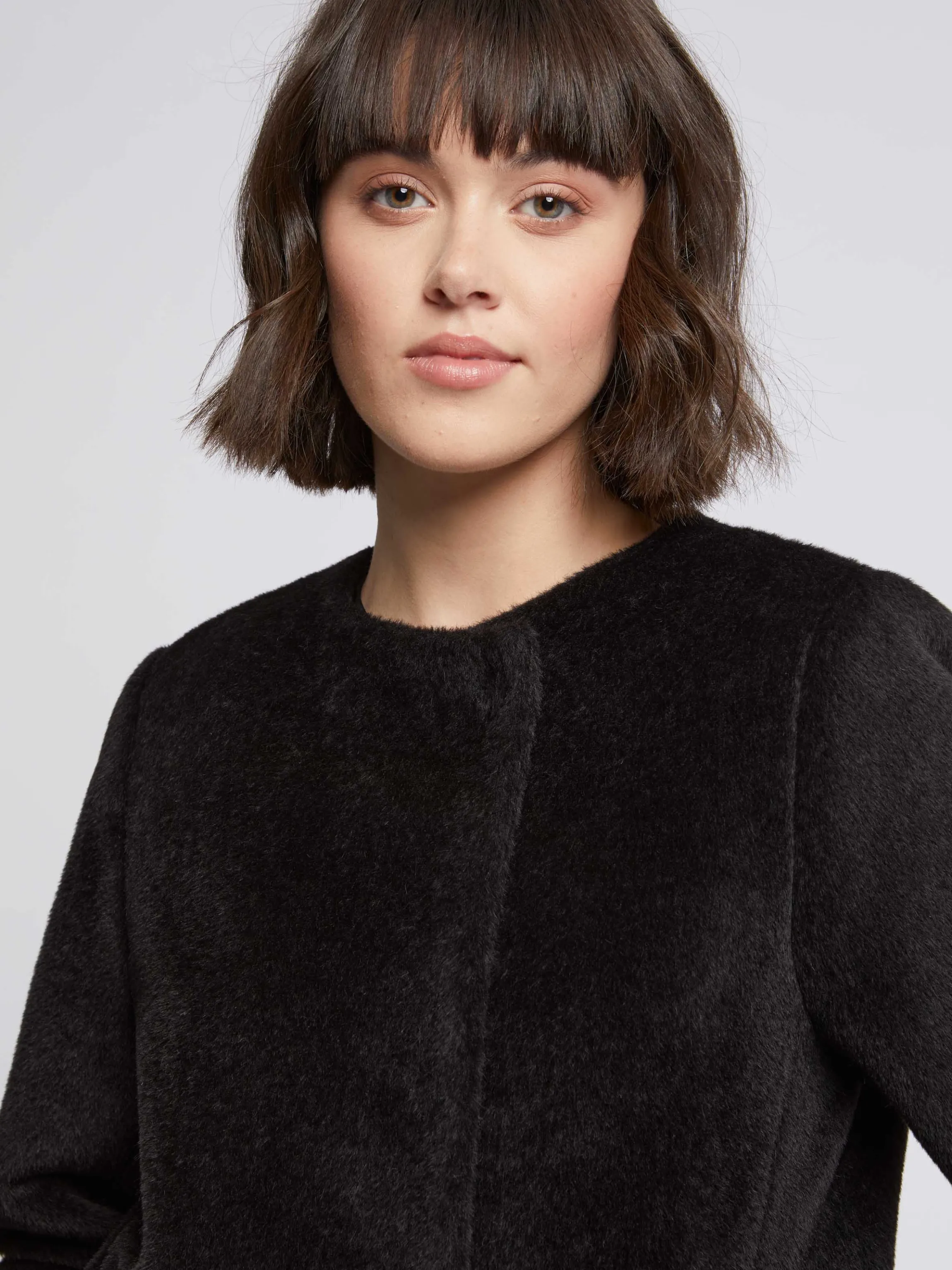 Clearance Manteau Mi-Long En Alpaga Femme Manteaux