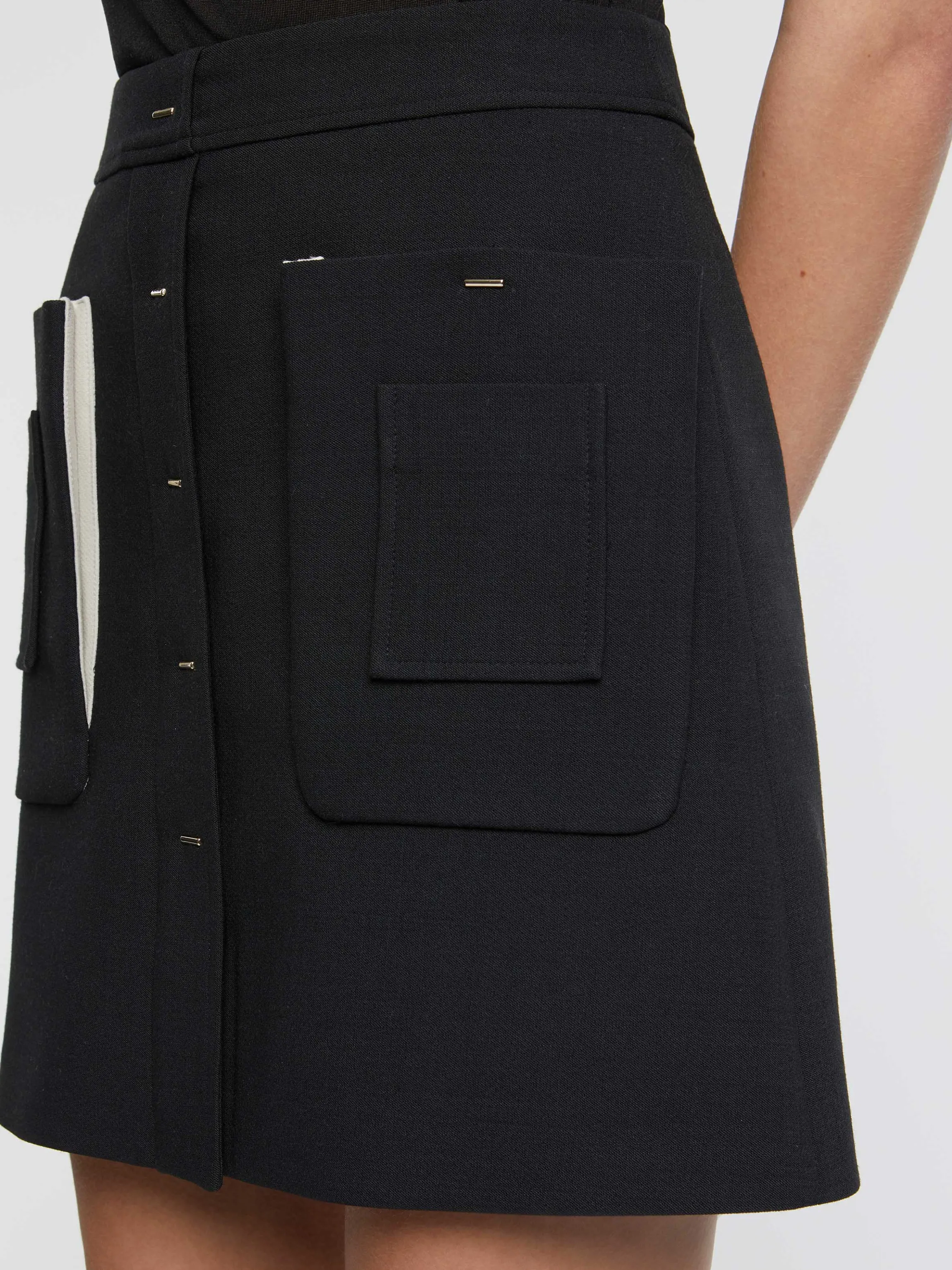 Sale Mini-Jupe Boutonnee Devant Femme Jupes