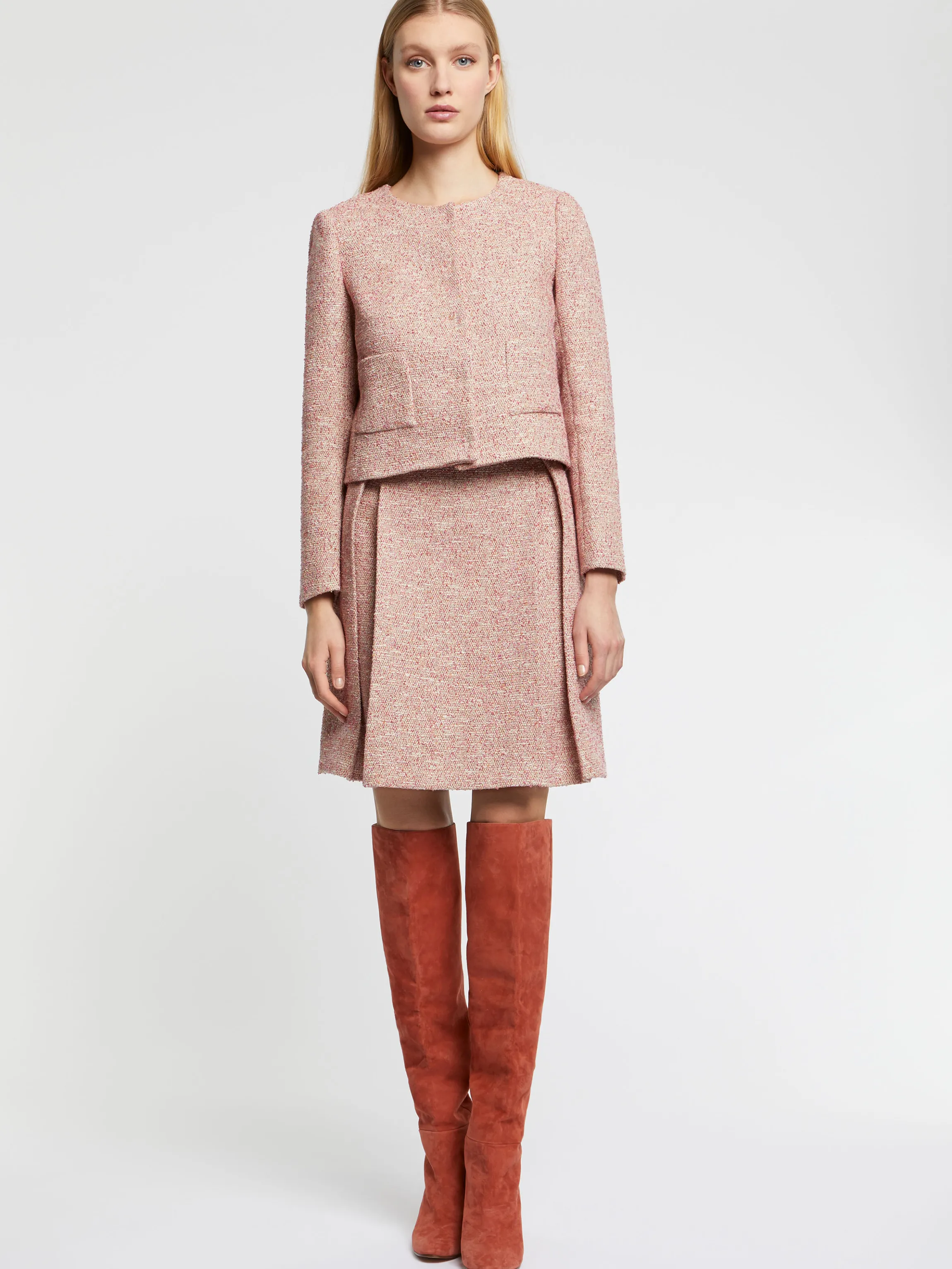 Best Mini-Jupe Plissee En Tweed Femme Jupes