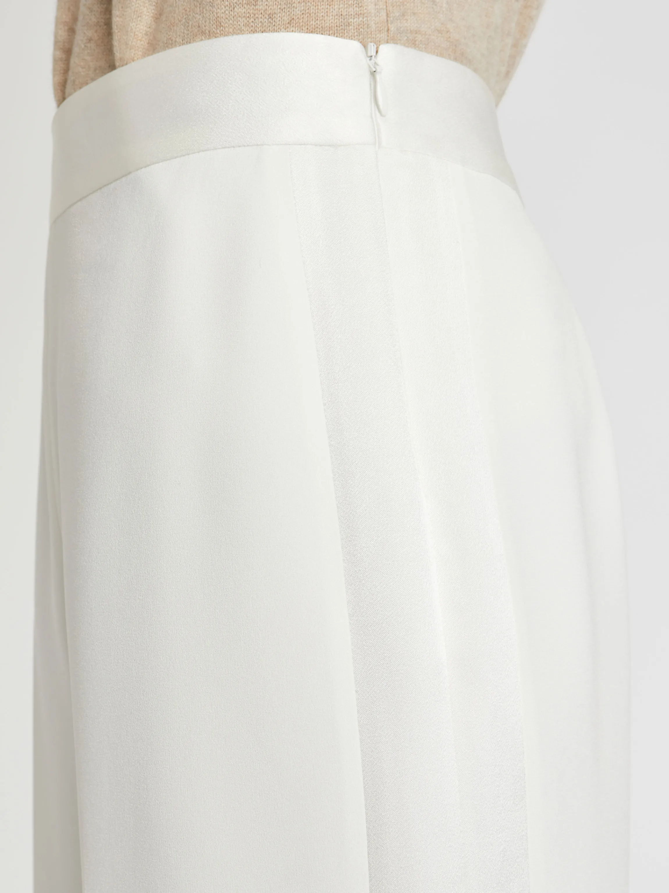Discount Pantalon Ample En Crepe Envers Satin Femme Pantalons Et Combinaisons