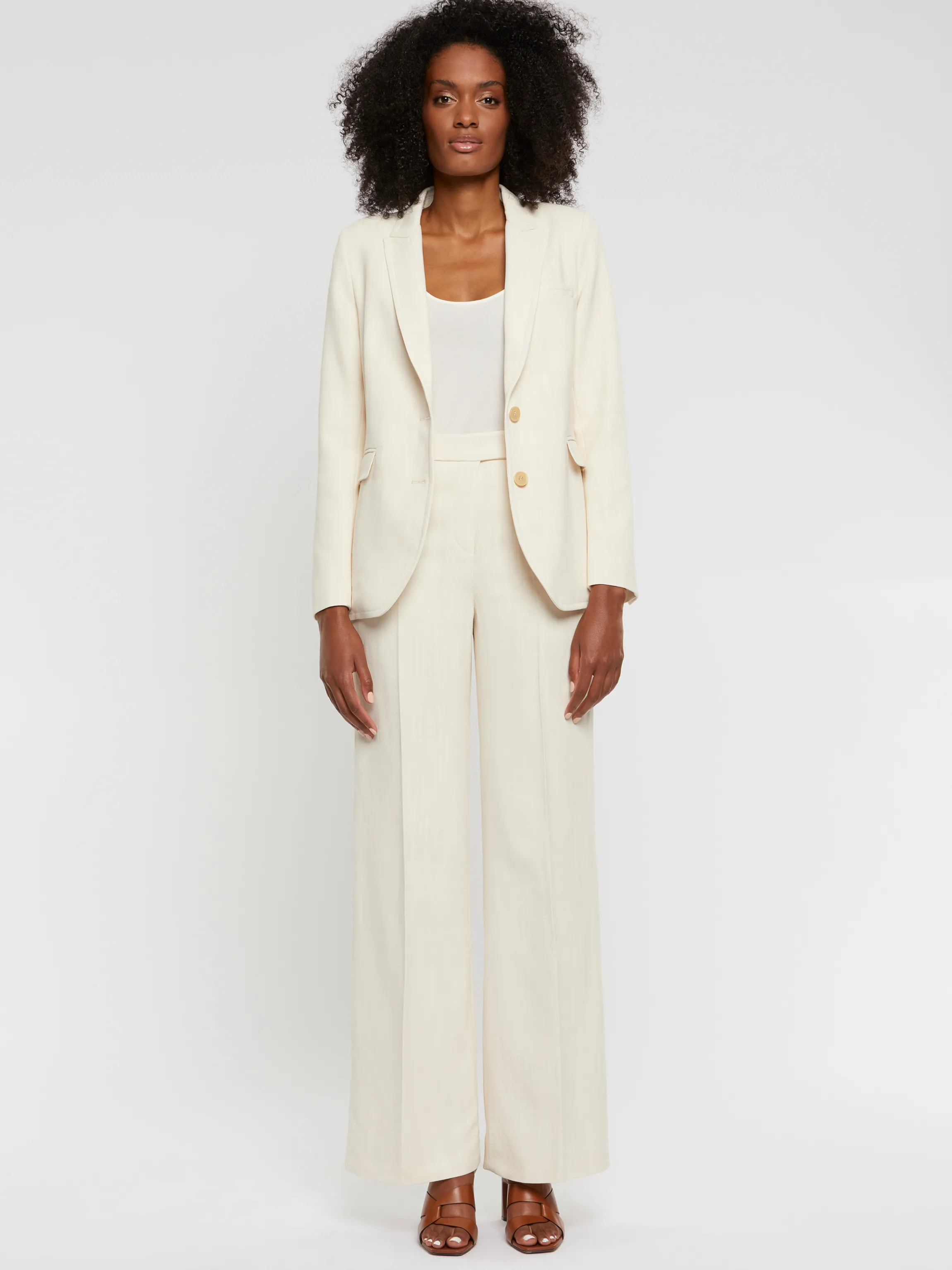 Best Sale Pantalon Ample En Toile De Viscose Femme Pantalons Et Combinaisons