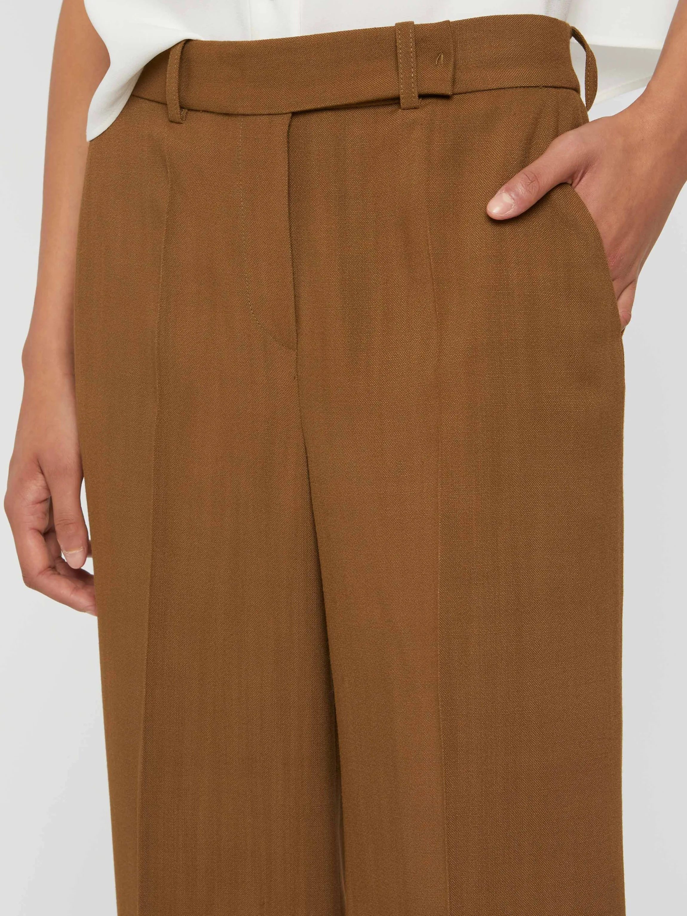 Sale Pantalon Ample En Toile De Viscose Femme Pantalons Et Combinaisons