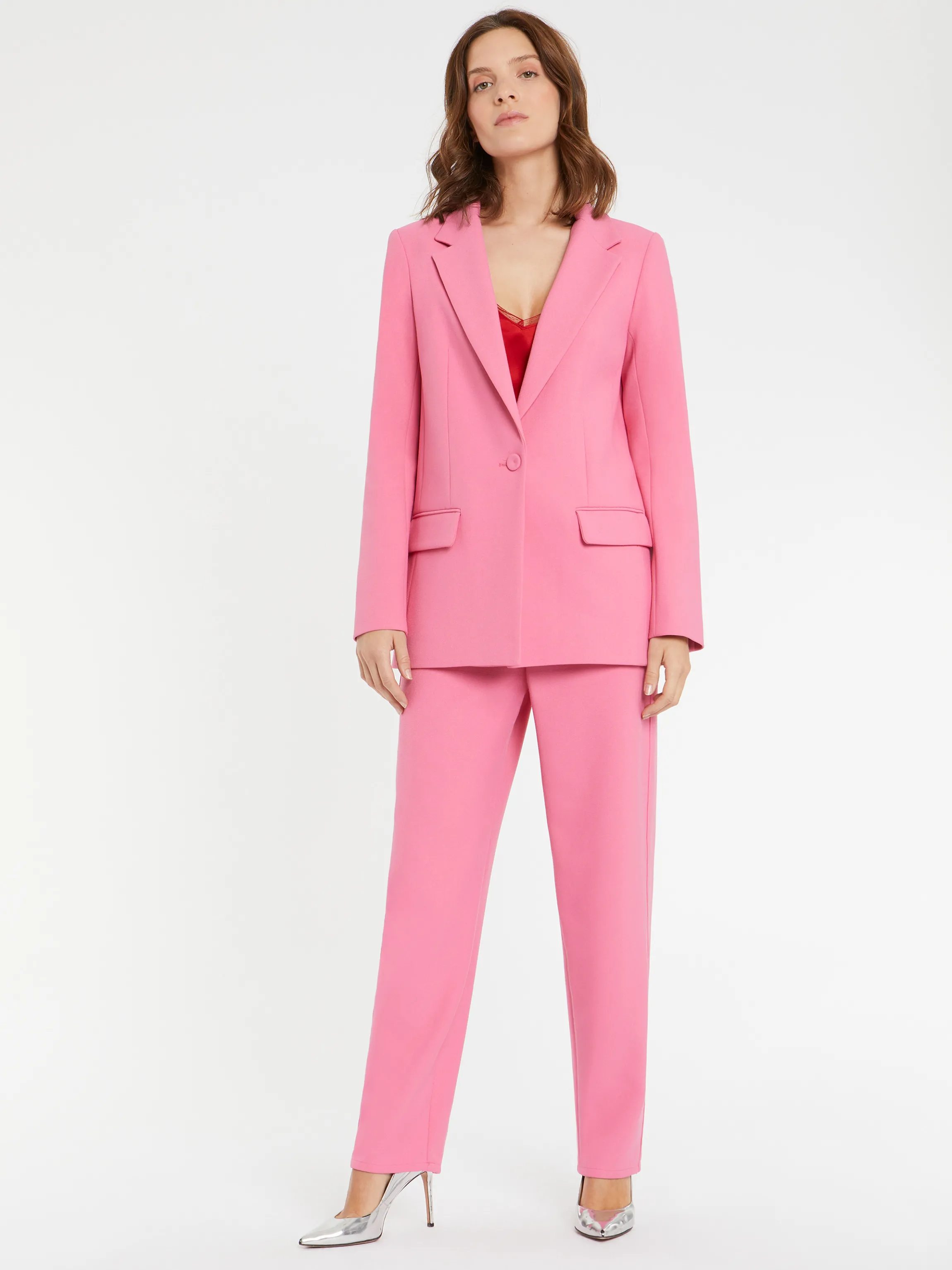 Clearance Pantalon Carotte En Maille Milano Femme Pantalons Et Combinaisons