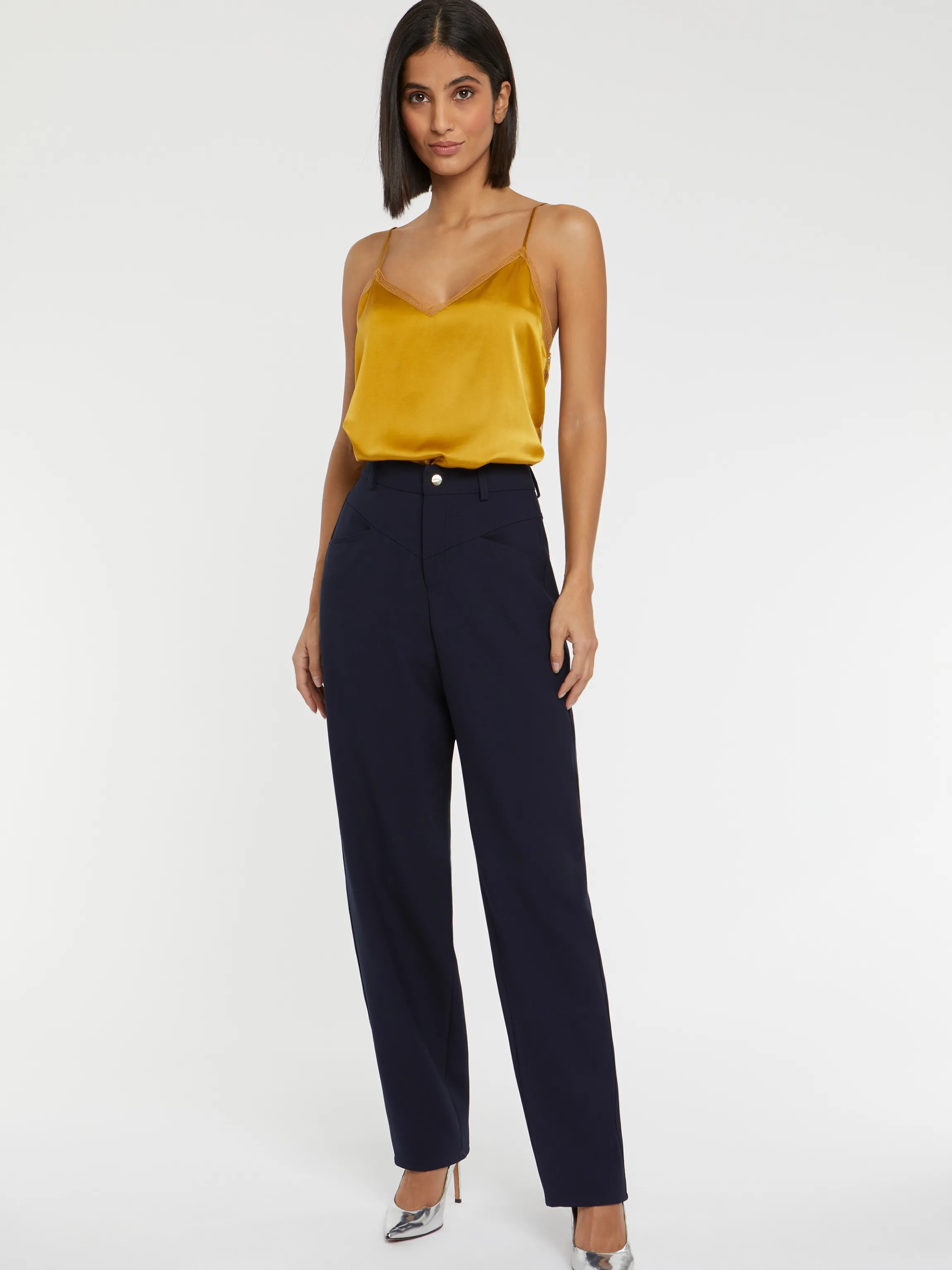 Flash Sale Pantalon Carotte En Maille Milano Femme Pantalons Et Combinaisons