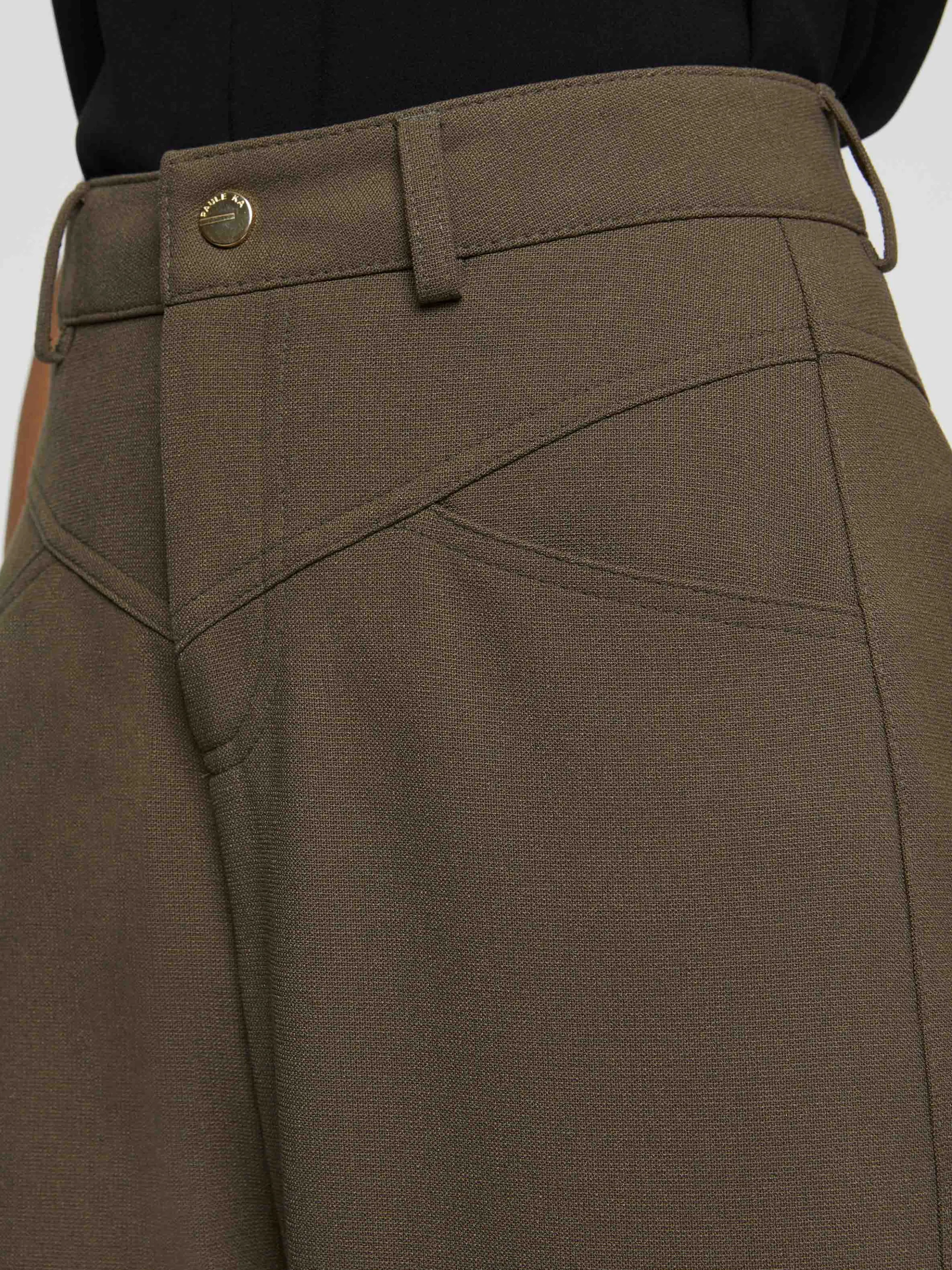 Fashion Pantalon Carotte En Maille Milano Femme Pantalons Et Combinaisons