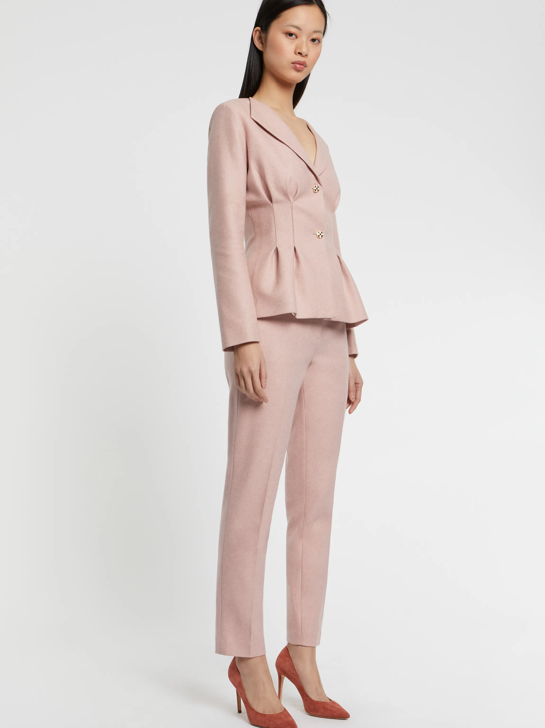 Best Pantalon Cigarette En Flanelle Femme Pantalons Et Combinaisons