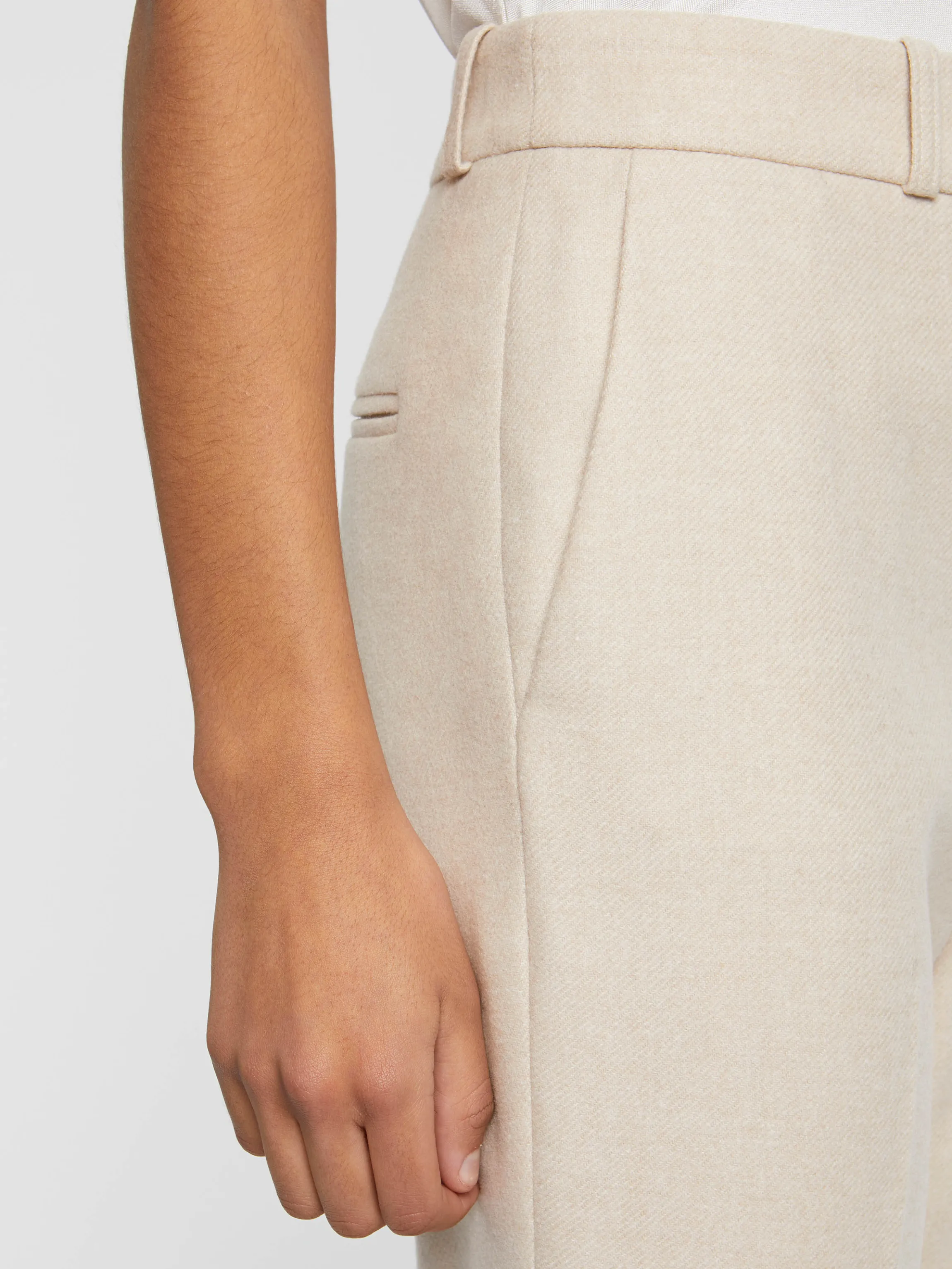 Shop Pantalon Cigarette En Flanelle Femme Pantalons Et Combinaisons