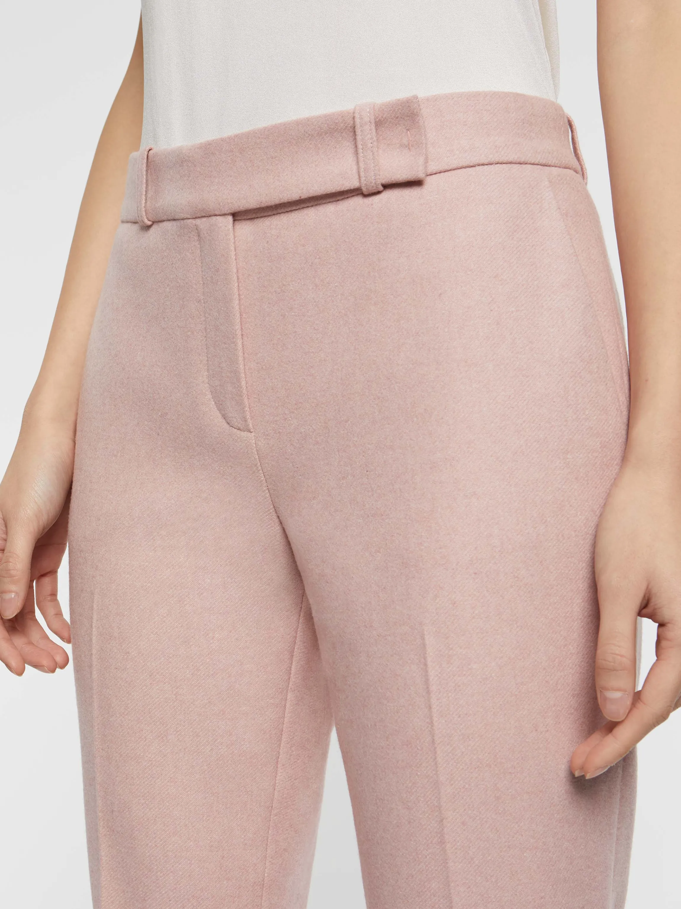 Best Pantalon Cigarette En Flanelle Femme Pantalons Et Combinaisons