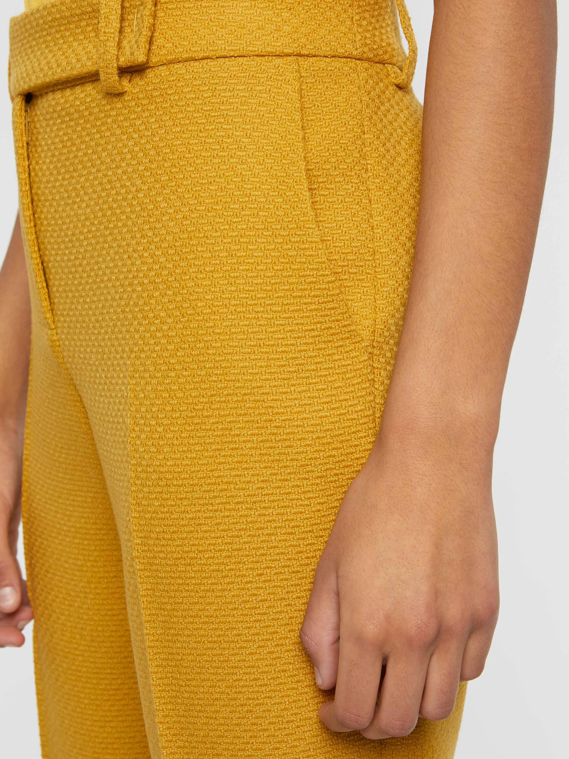 Fashion Pantalon Cigarette En Laine Femme Pantalons Et Combinaisons