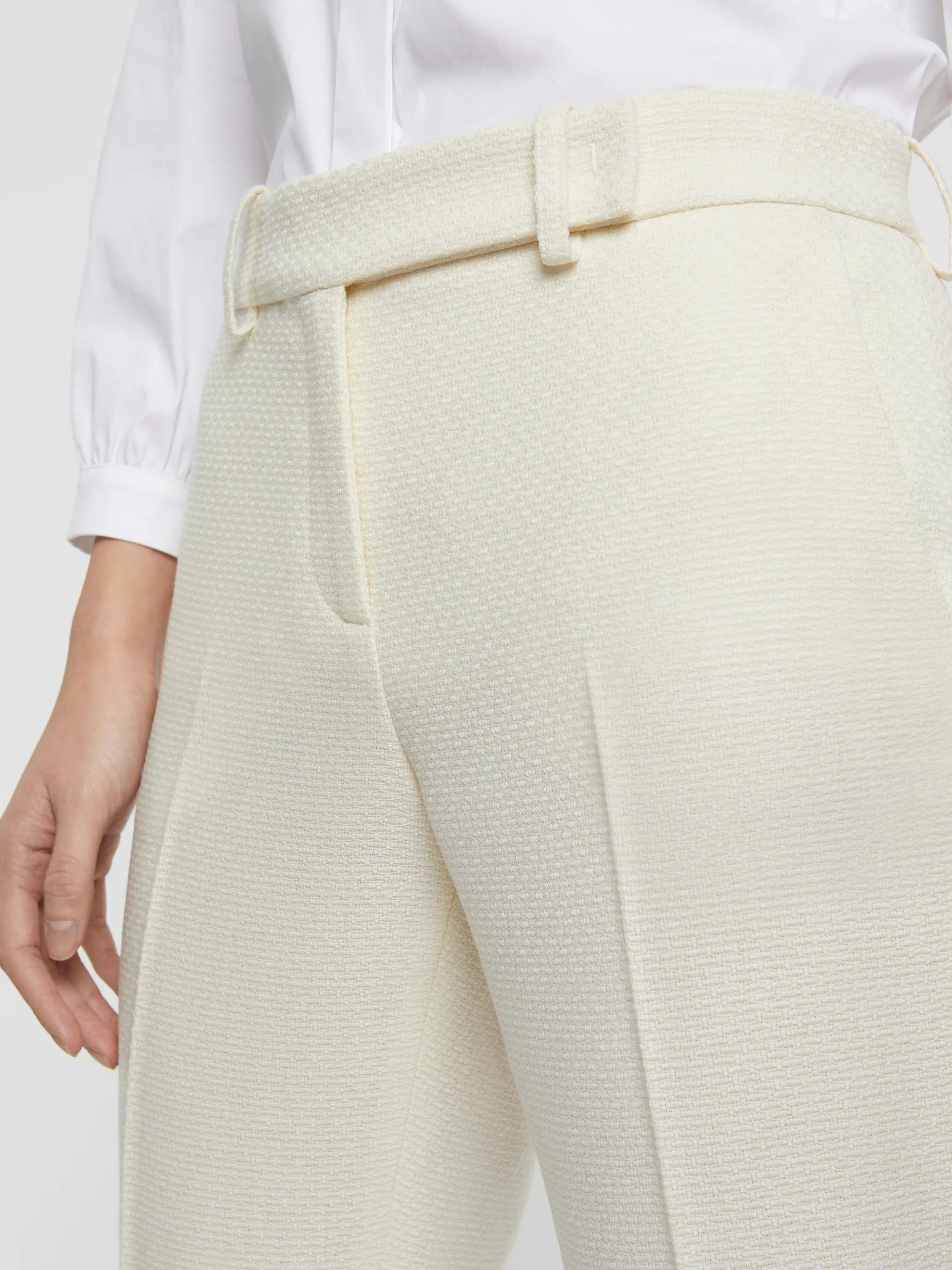 Store Pantalon Cigarette En Laine Femme Pantalons Et Combinaisons