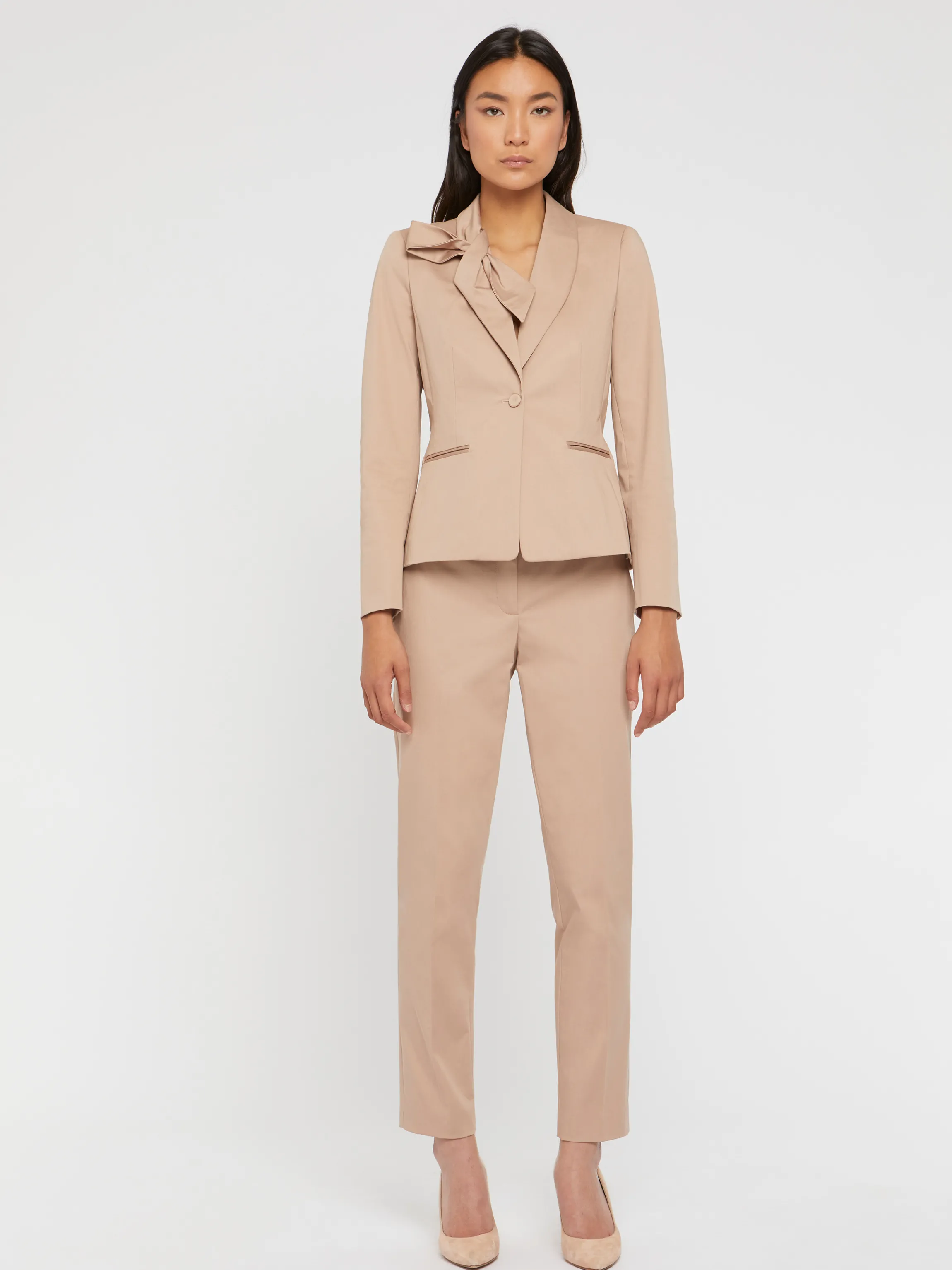 Hot Pantalon Droit 7/8Eme En Popeline De Coton Femme Pantalons Et Combinaisons