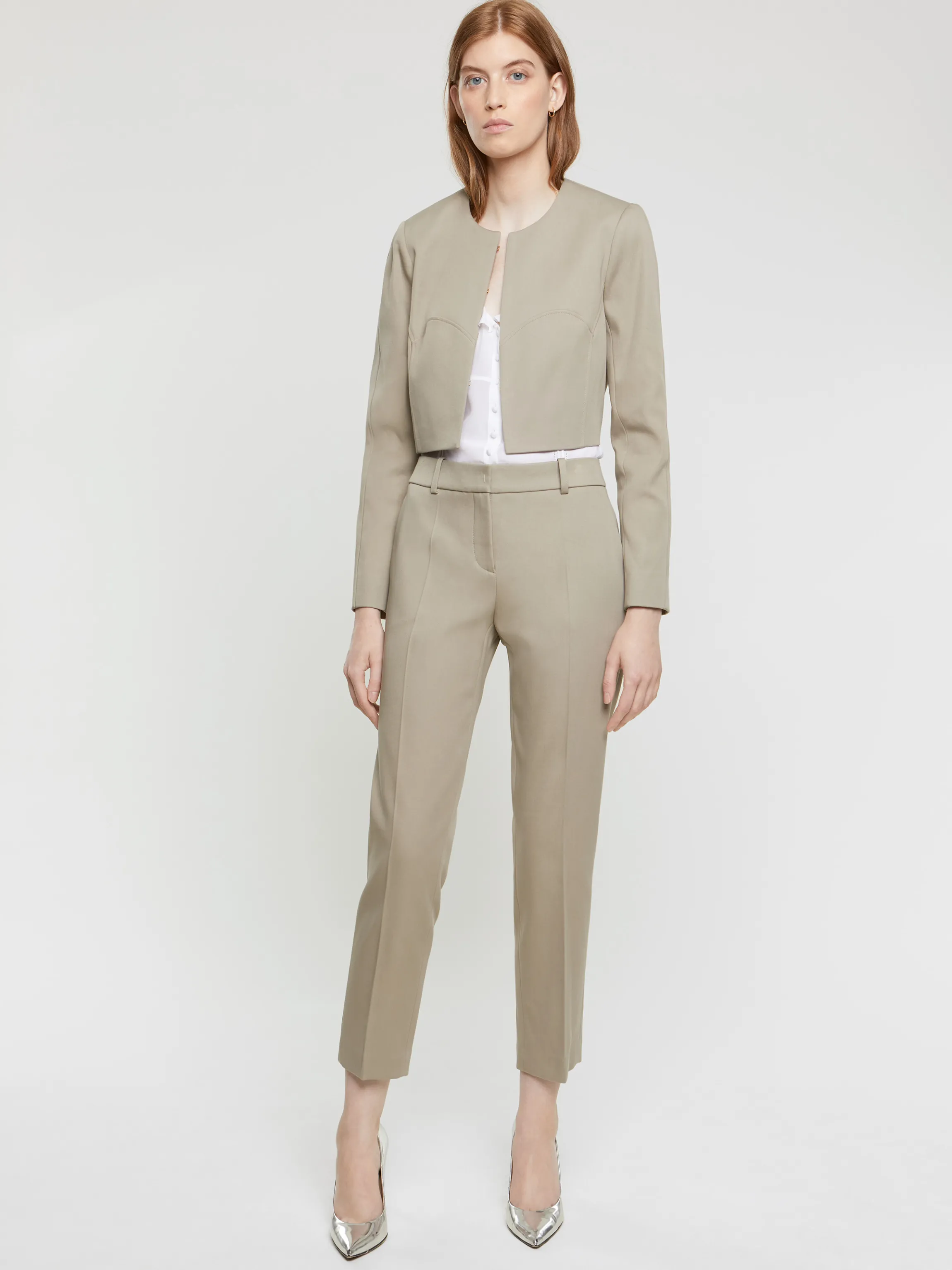 Outlet Pantalon En Coton Couture Femme Pantalons Et Combinaisons
