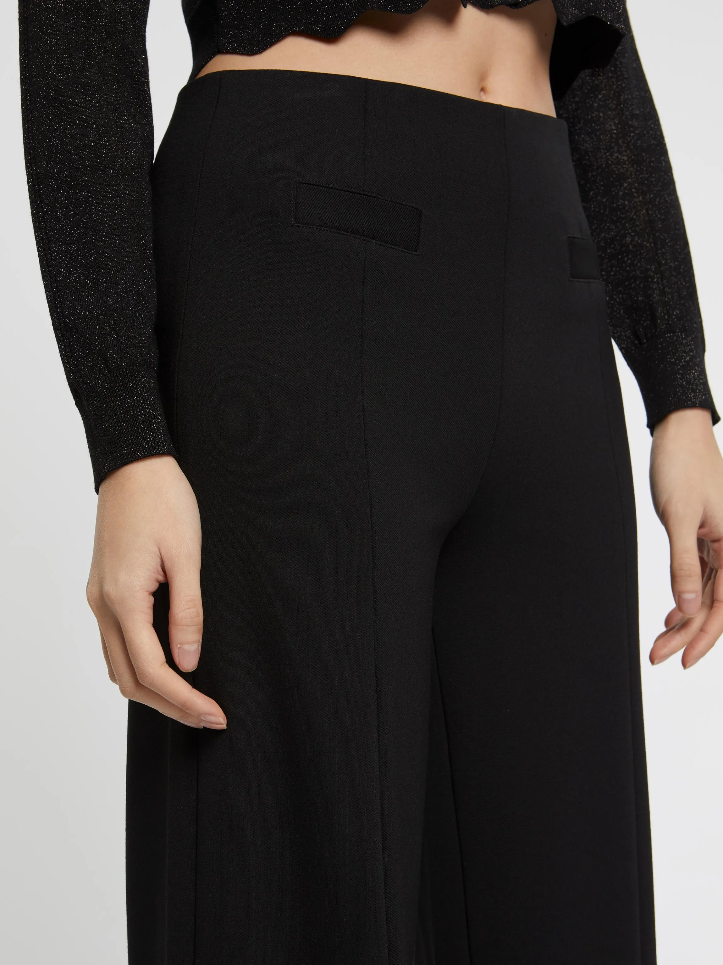 Discount Pantalon Fendu Coupe Flare En Jersey Femme Pantalons Et Combinaisons