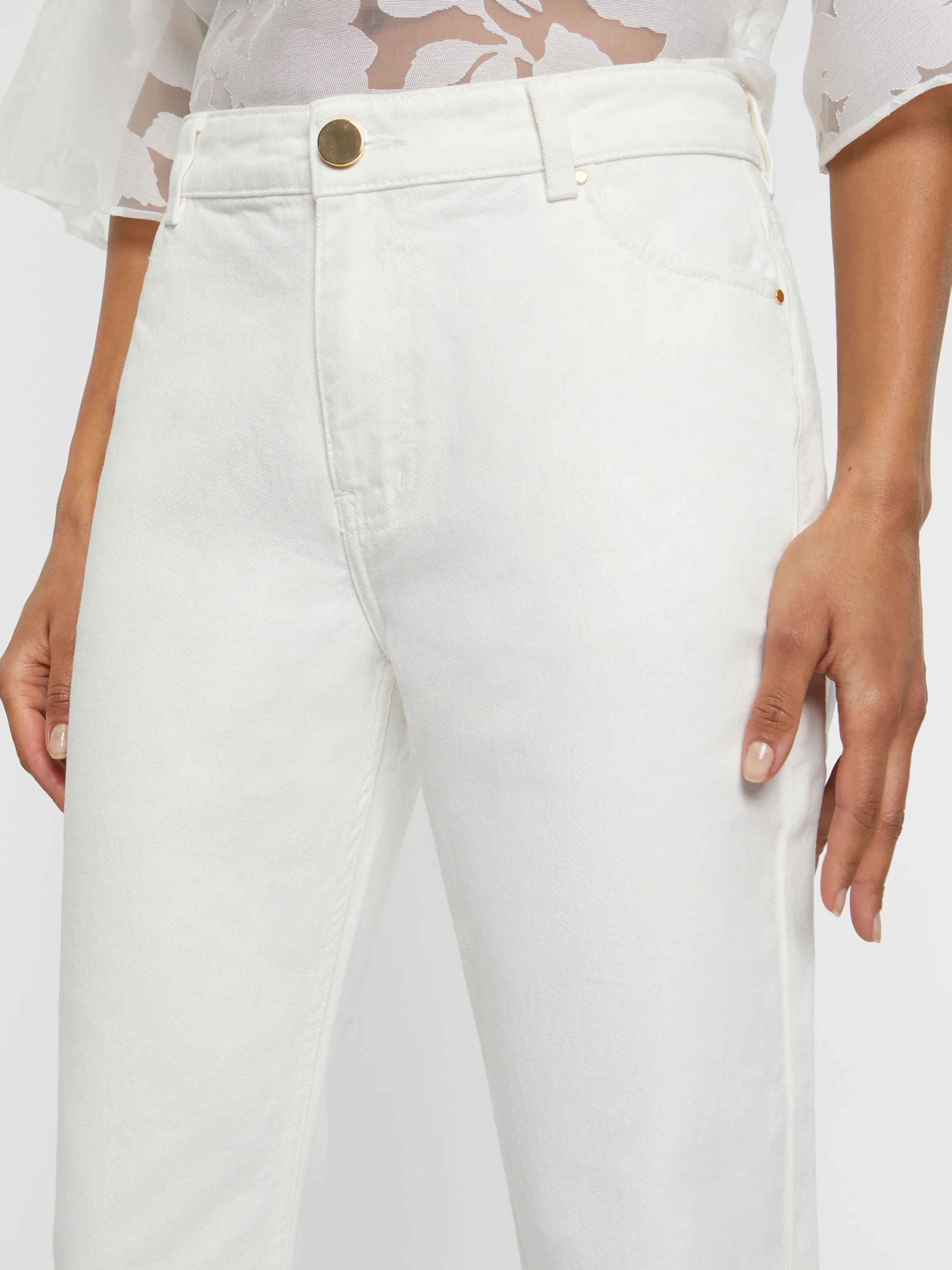 Hot Pantalon Regular En Coton Femme Pantalons Et Combinaisons