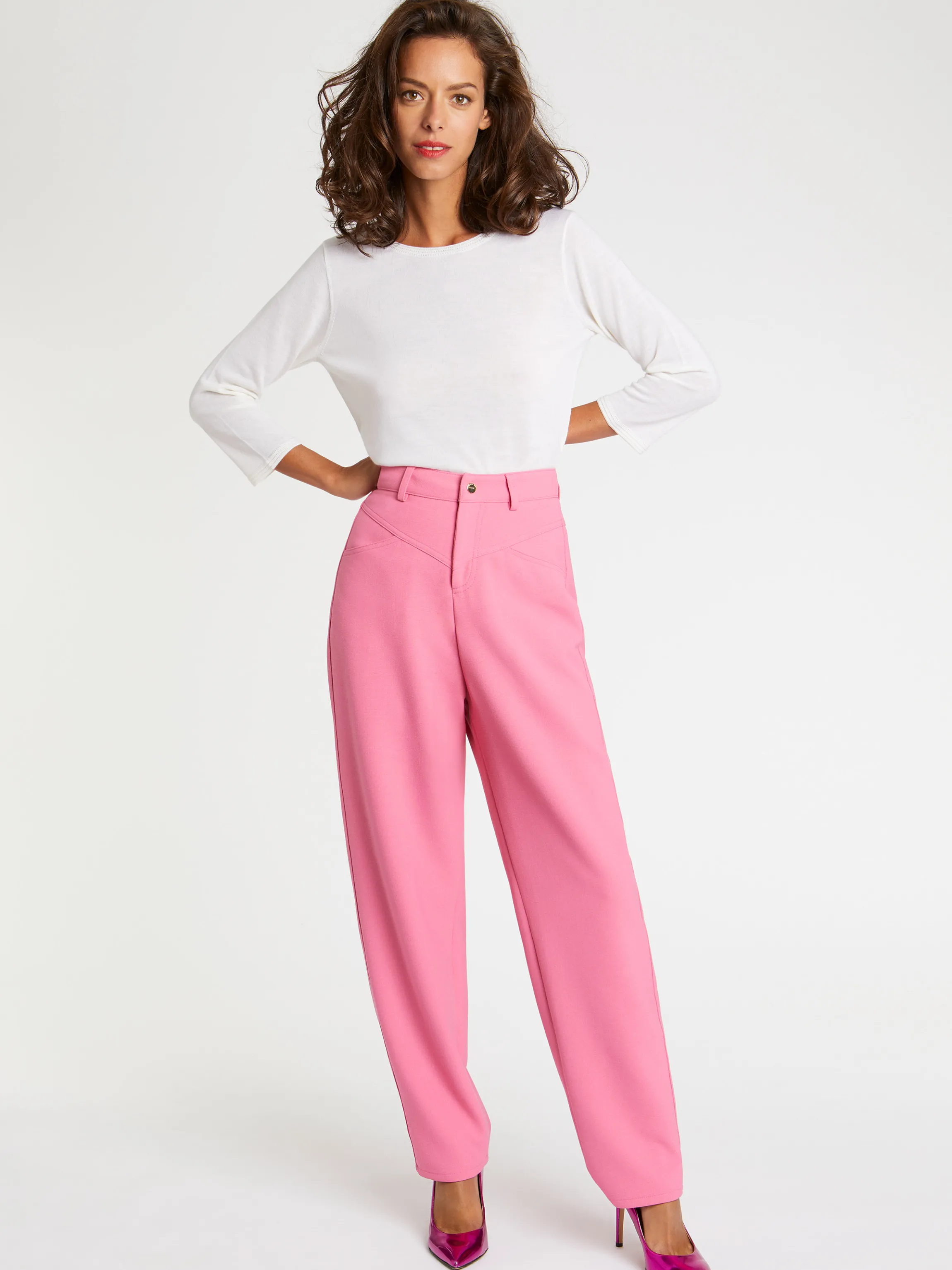 Fashion Pull Ajoure En Laine Merinos Femme Pulls Et Cardigans
