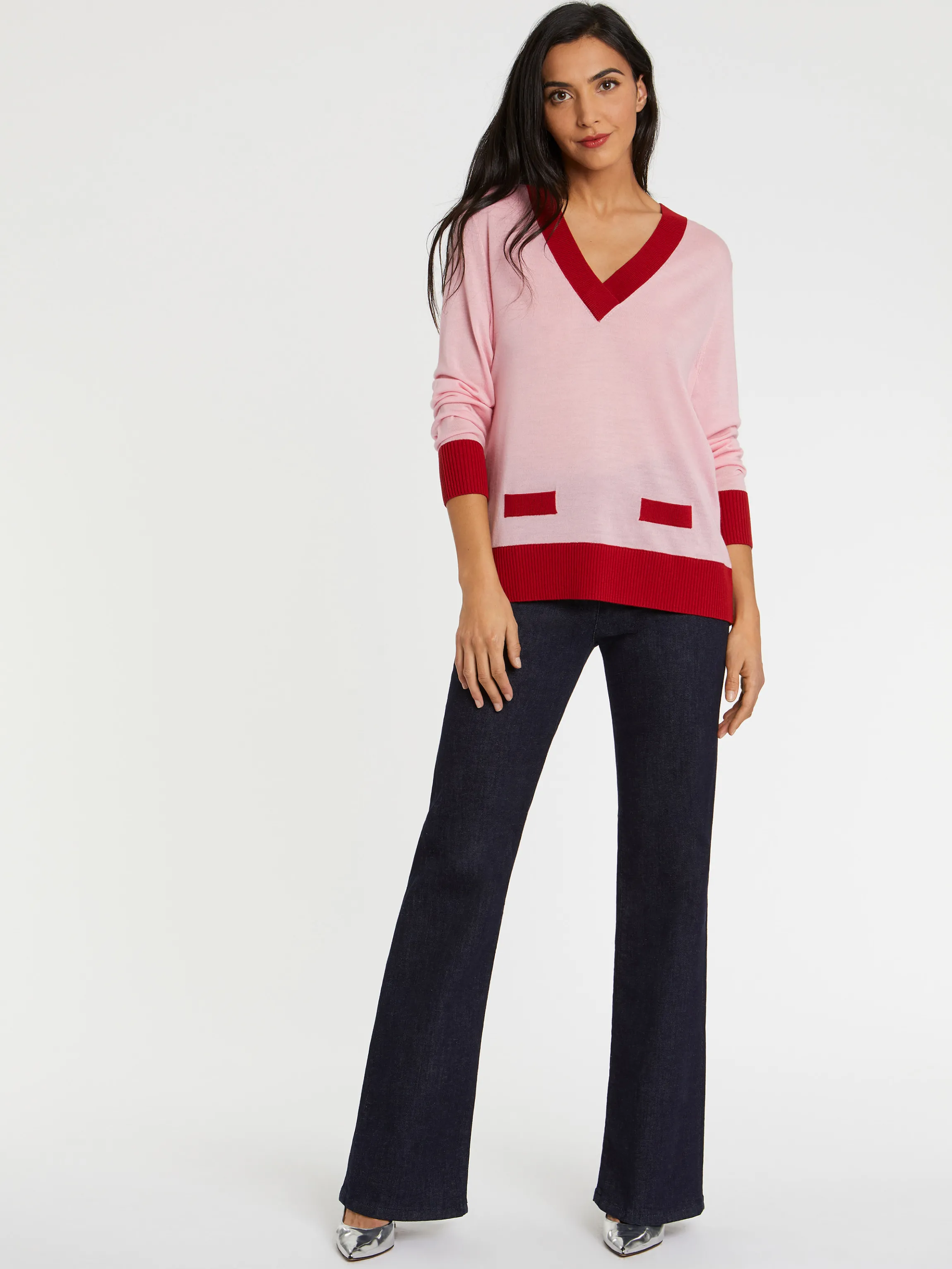 Cheap Pull Col V En Laine Merinos Femme Pulls Et Cardigans