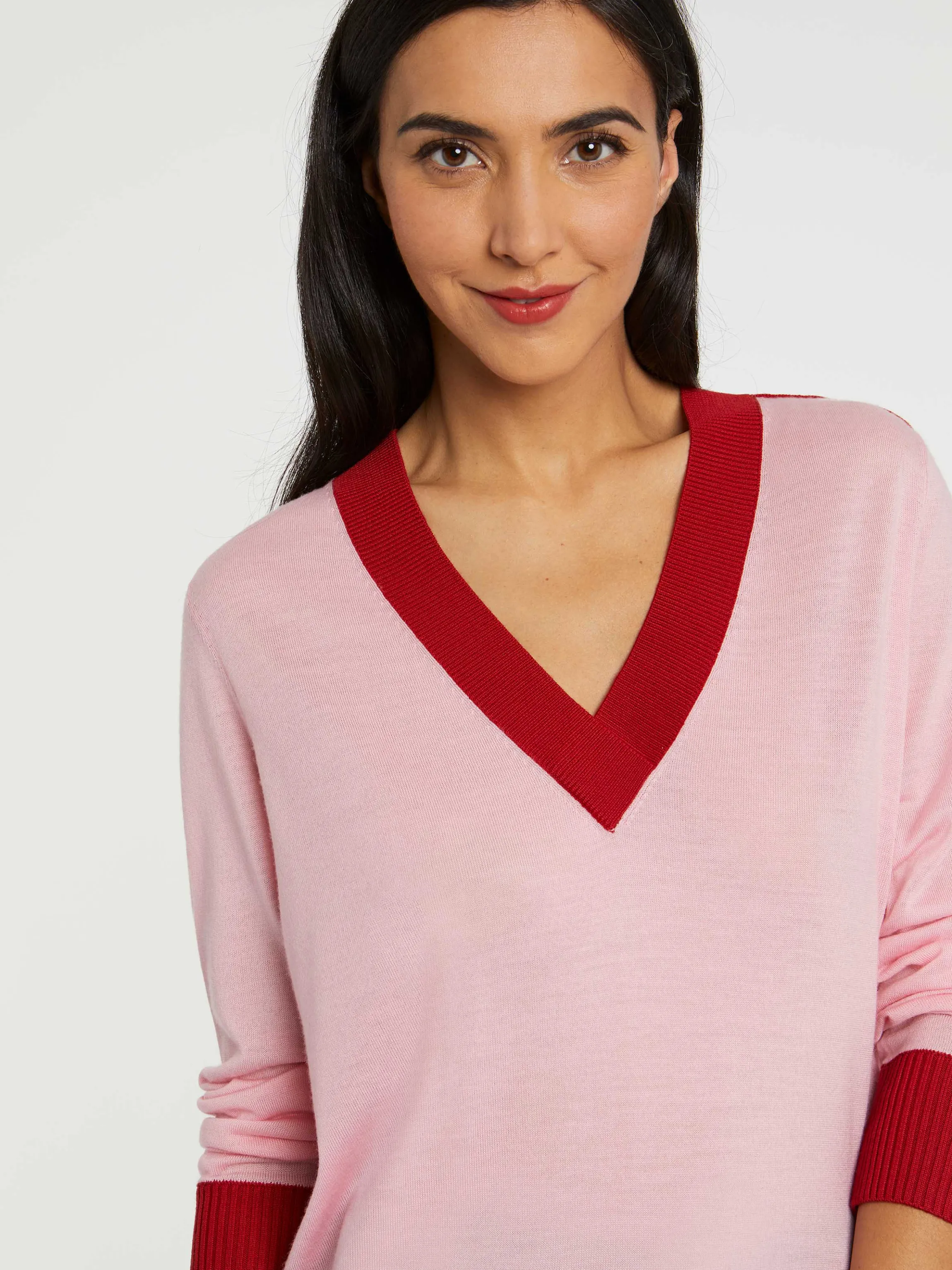 Cheap Pull Col V En Laine Merinos Femme Pulls Et Cardigans