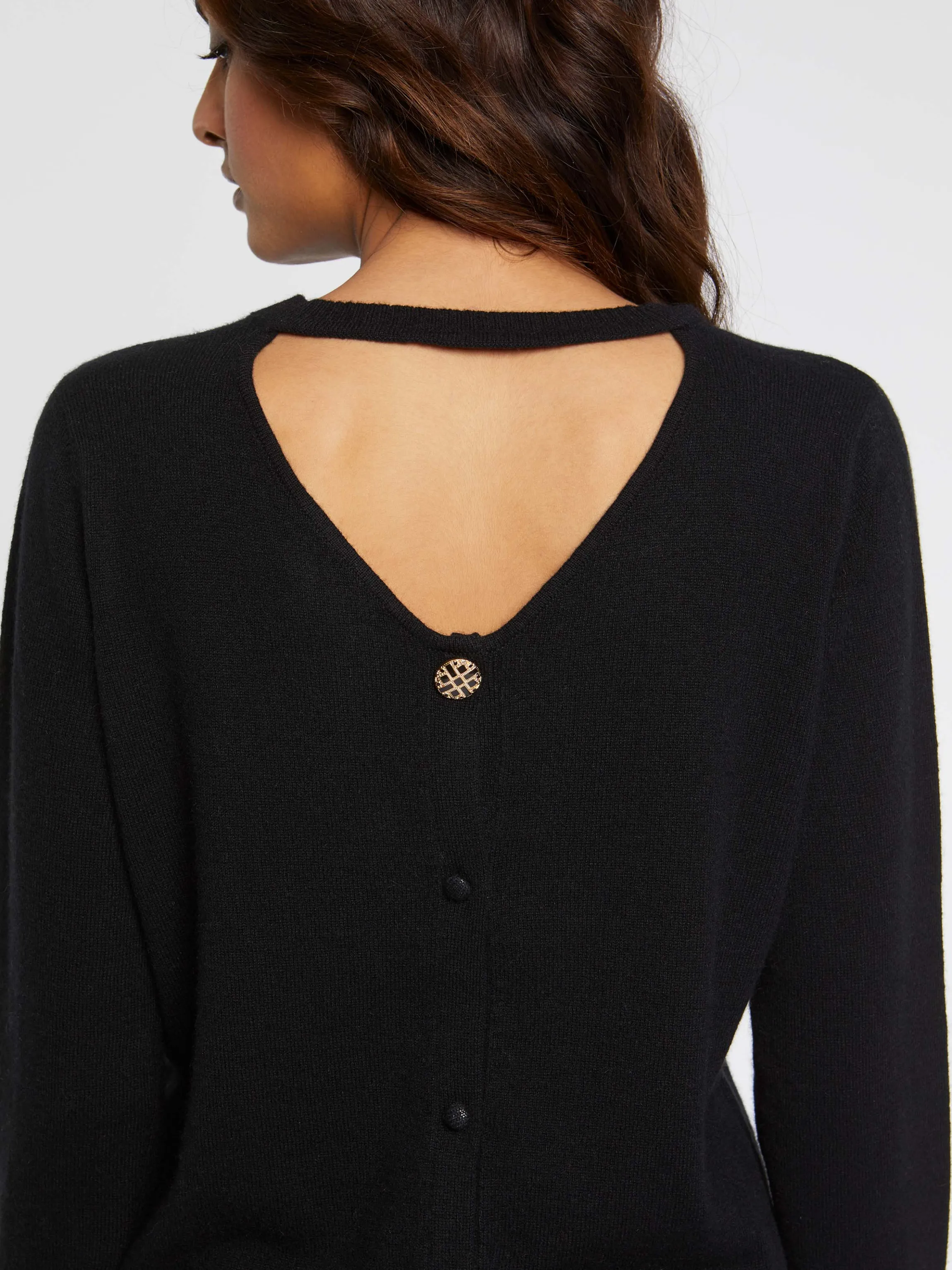 New Pull En Cachemire Ouverture Dos Femme Pulls Et Cardigans