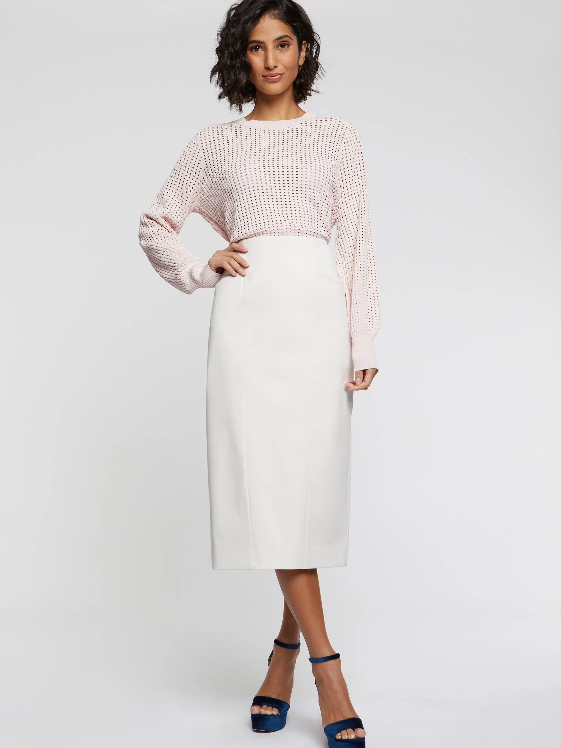 Outlet Pull En Maille Ajouree Femme Pulls Et Cardigans