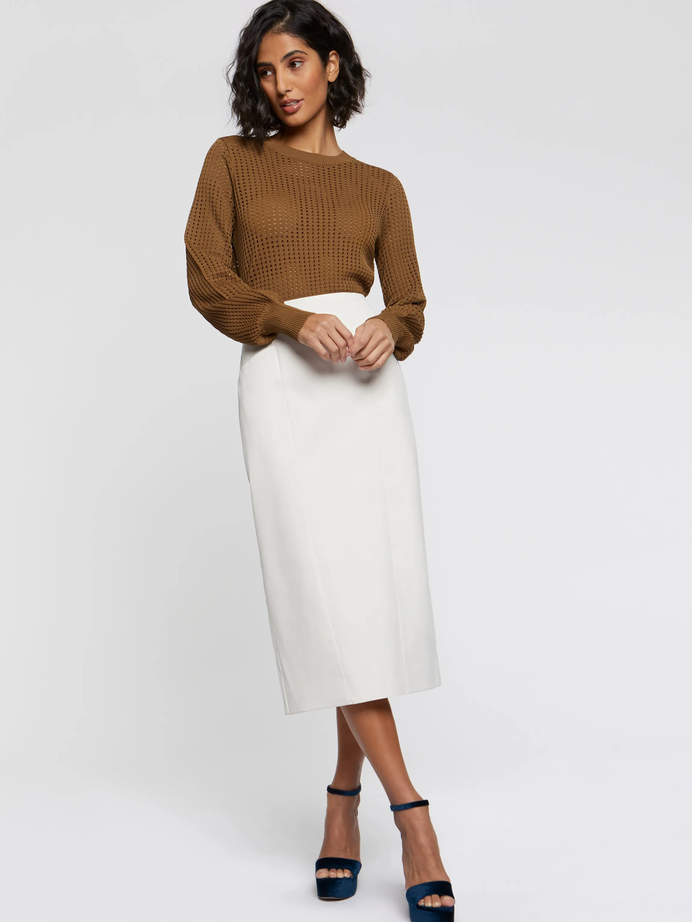 Fashion Pull En Maille Ajouree Femme Pulls Et Cardigans