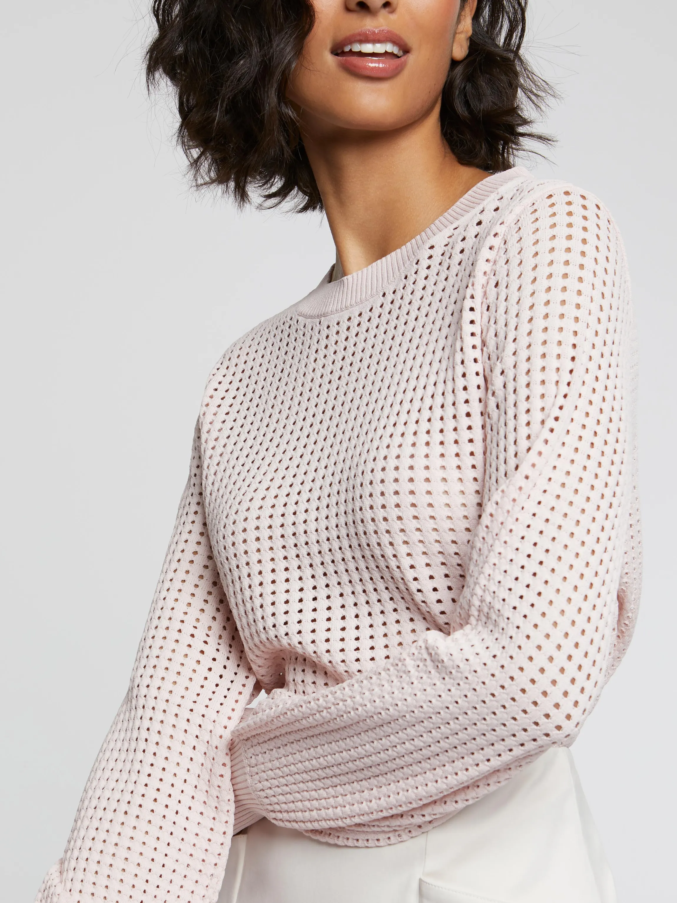Outlet Pull En Maille Ajouree Femme Pulls Et Cardigans