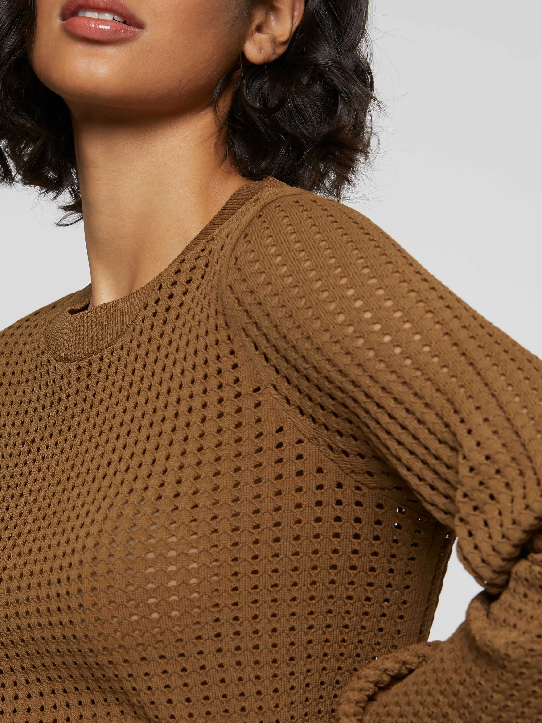 Fashion Pull En Maille Ajouree Femme Pulls Et Cardigans