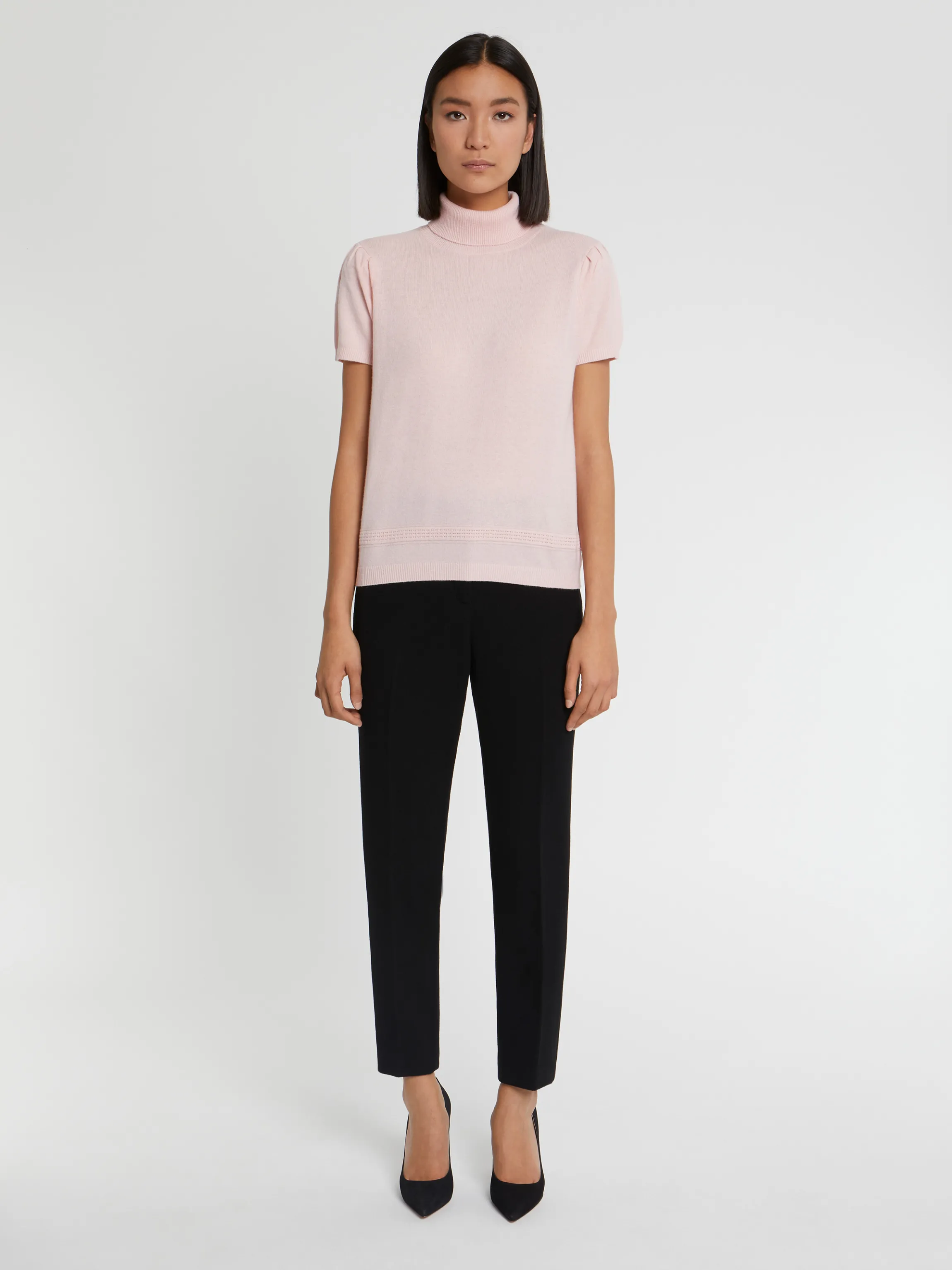 Discount Pull Manches Courtes A Col Roule En Cachemire Femme Pulls Et Cardigans