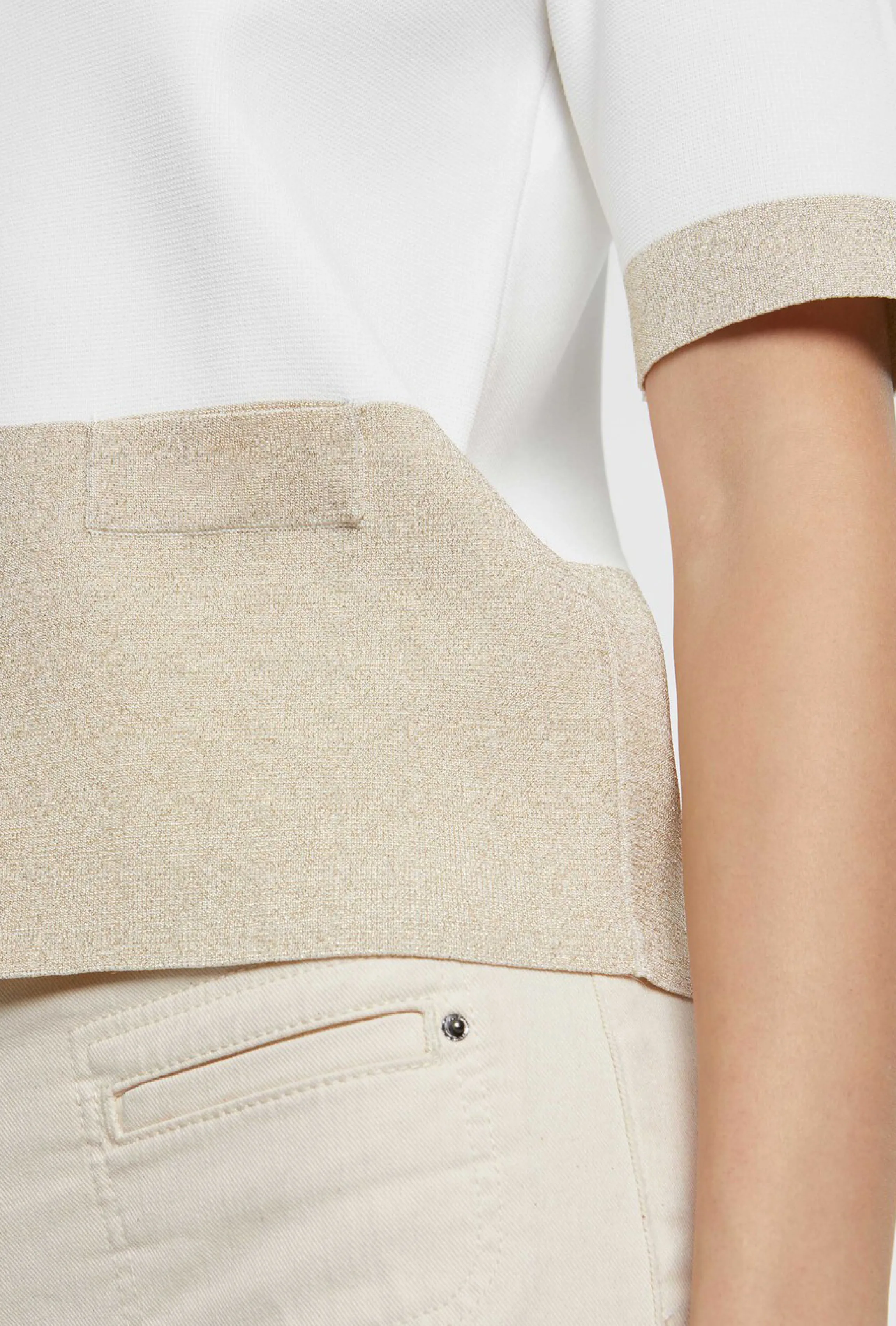 Best Sale Pull Manches Courtes En Maille Milano Et Lurex Femme Pulls Et Cardigans