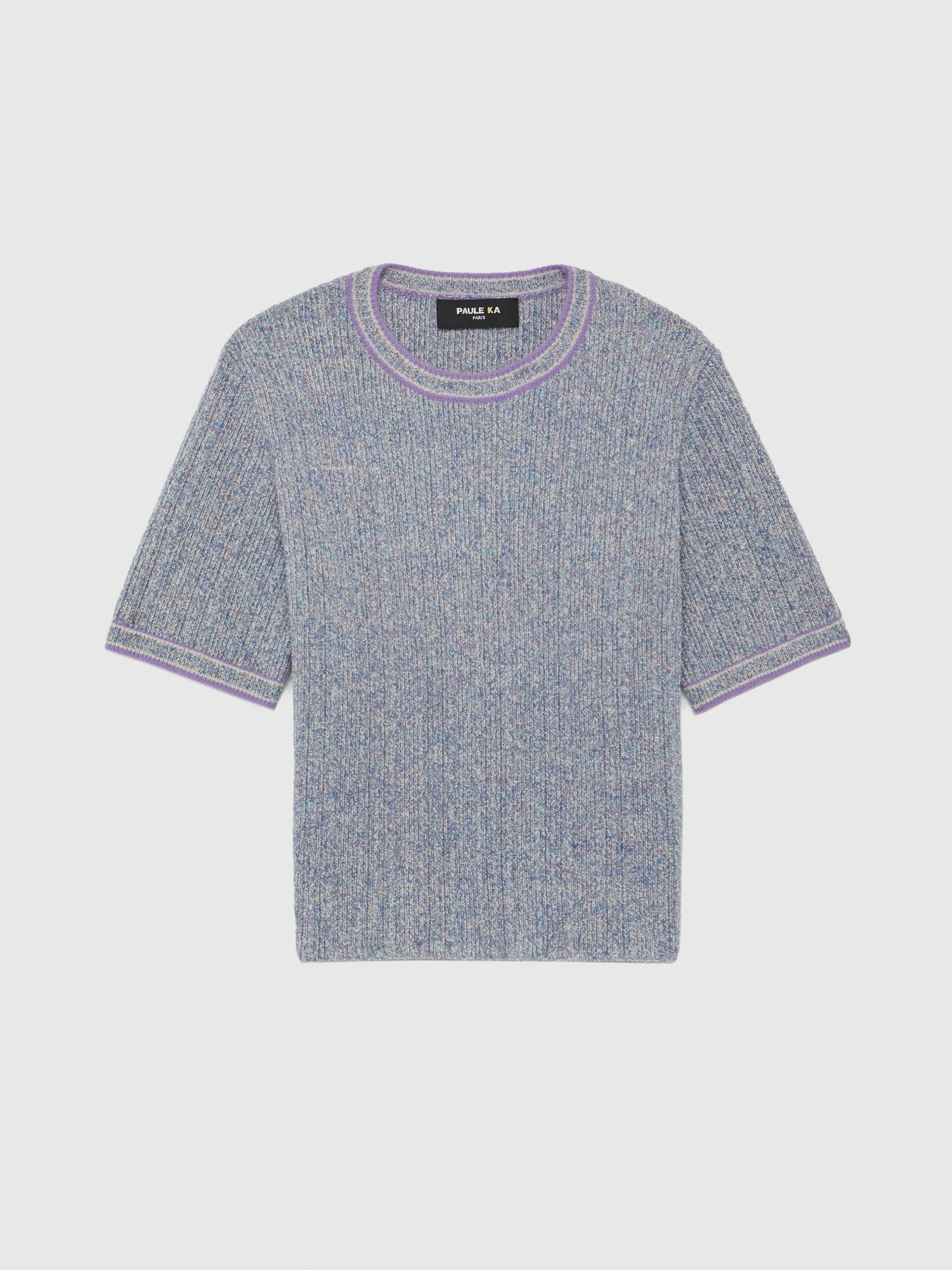 Discount Pull Manches Courtes En Maille Moulinee Femme Pulls Et Cardigans