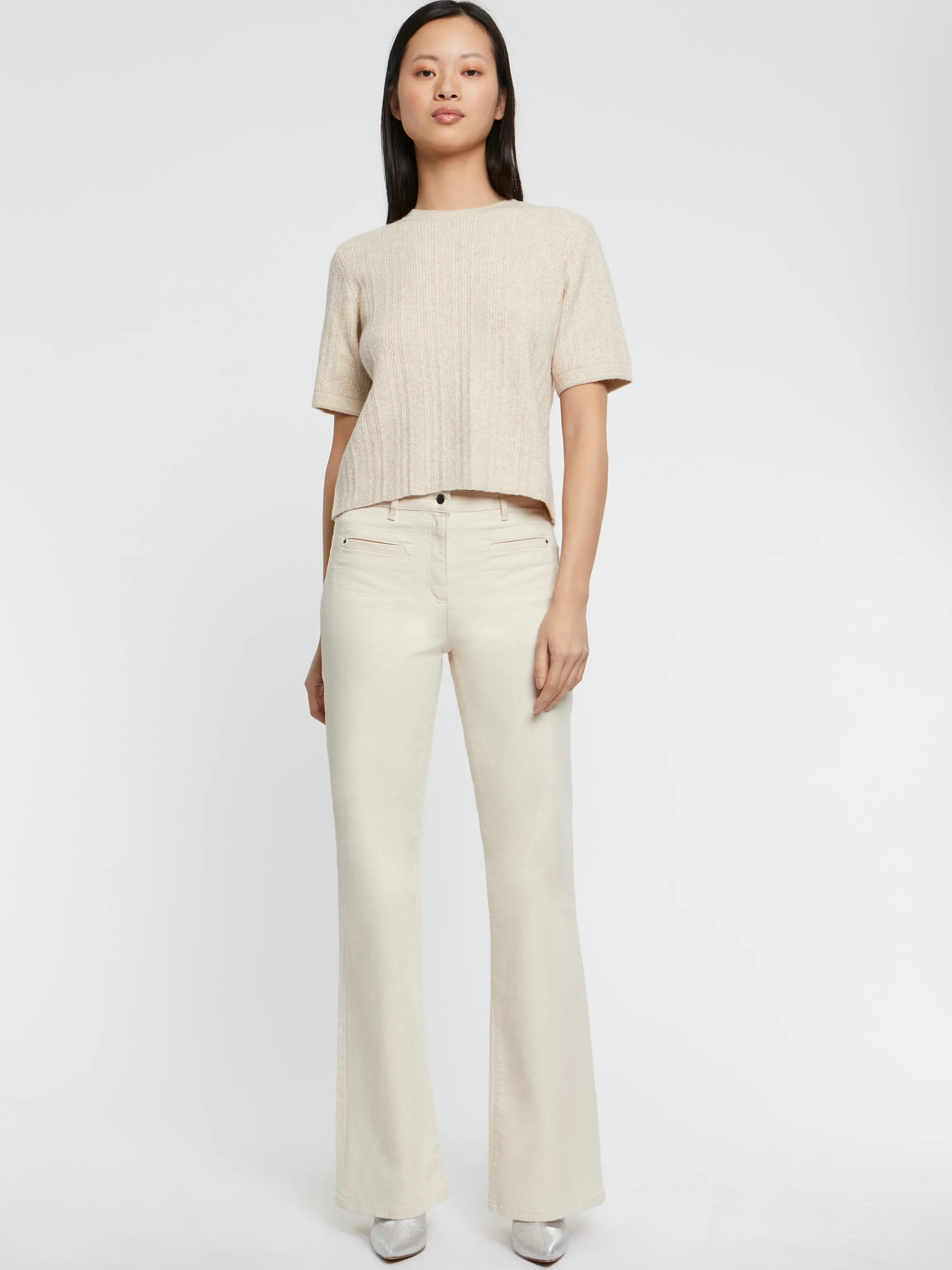 Best Pull Manches Courtes En Maille Moulinee Femme Pulls Et Cardigans