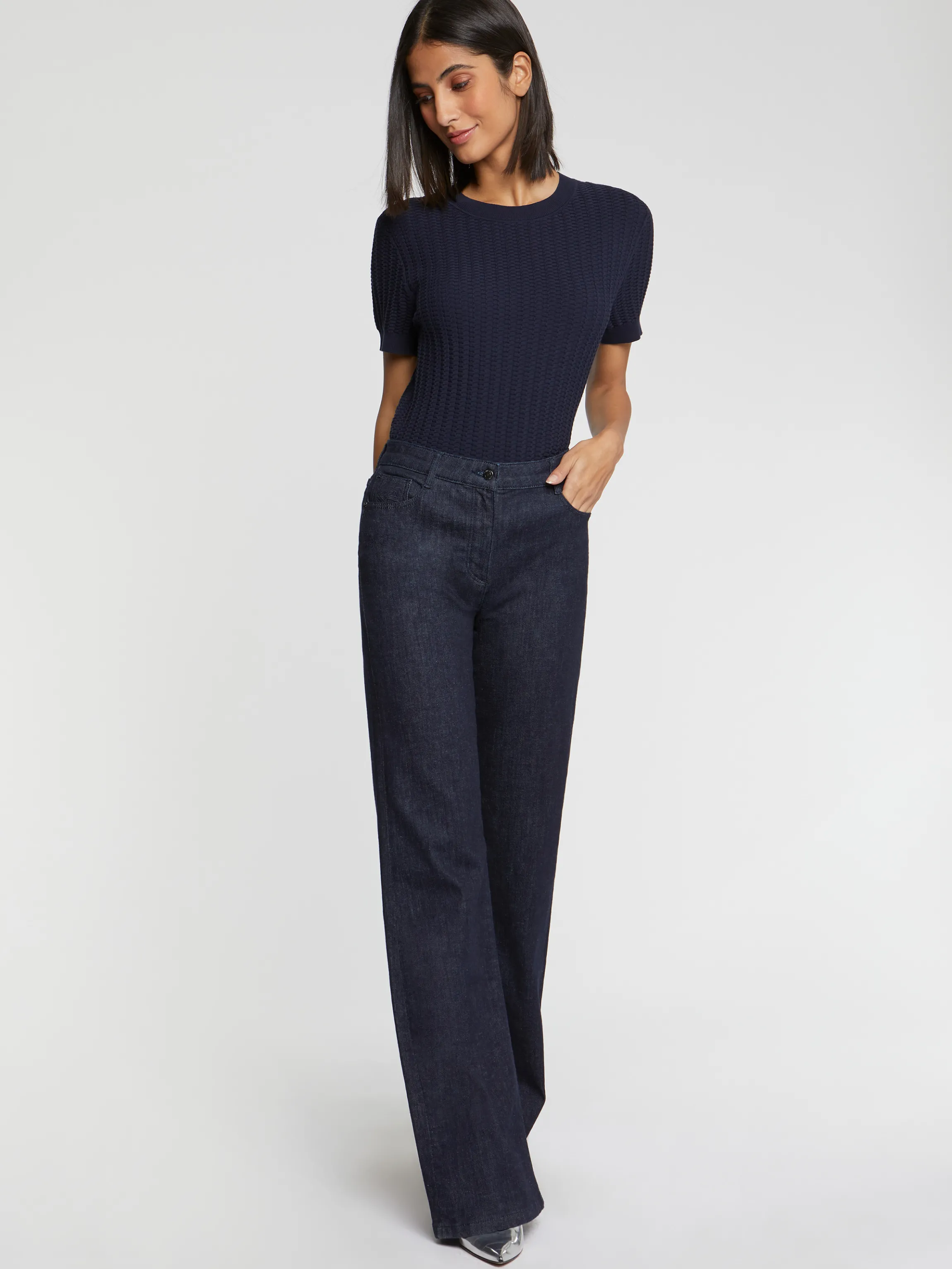 Best Sale Pull Manches Courtes En Point Fantaisie Femme Pulls Et Cardigans