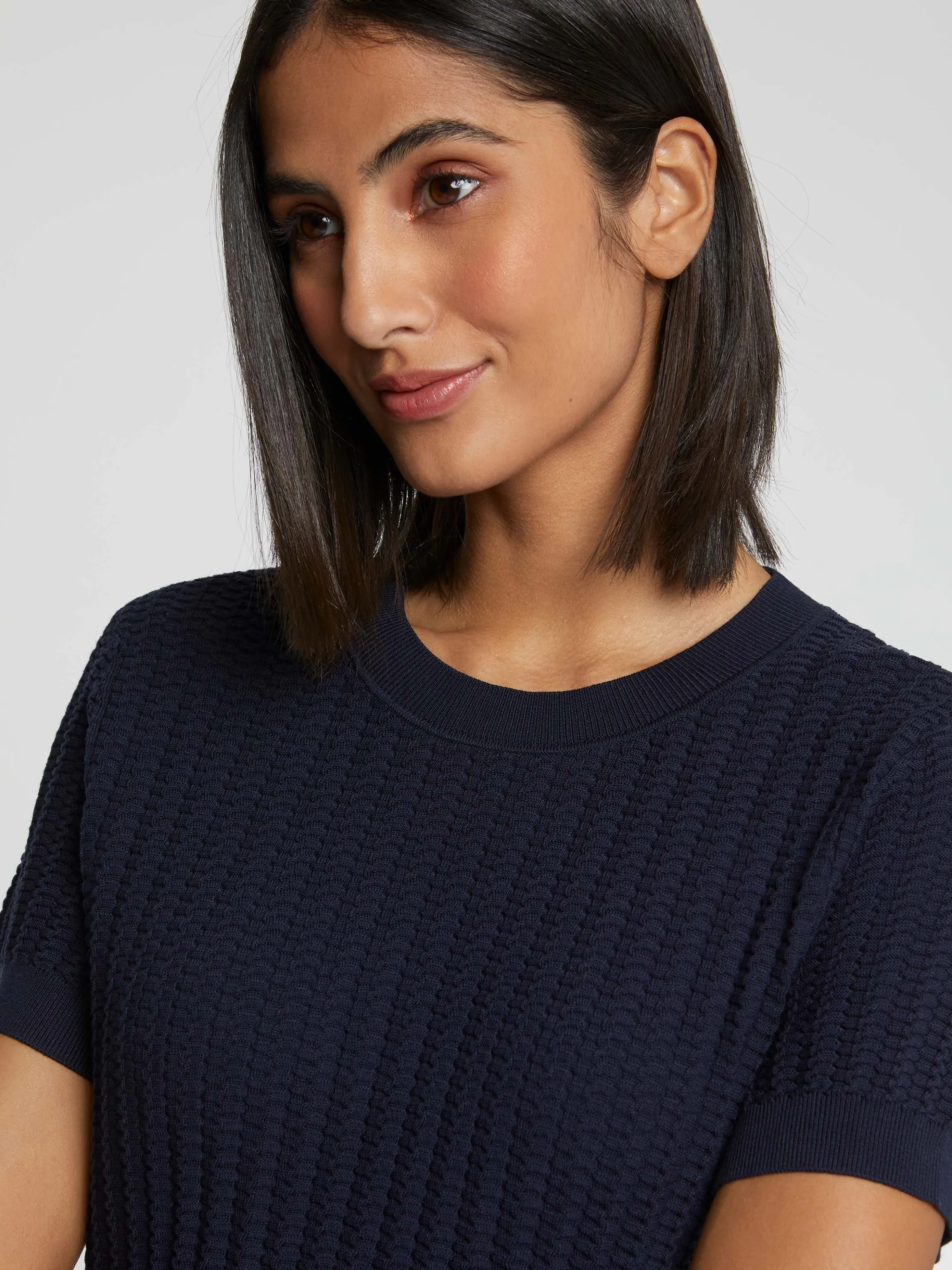 Best Sale Pull Manches Courtes En Point Fantaisie Femme Pulls Et Cardigans