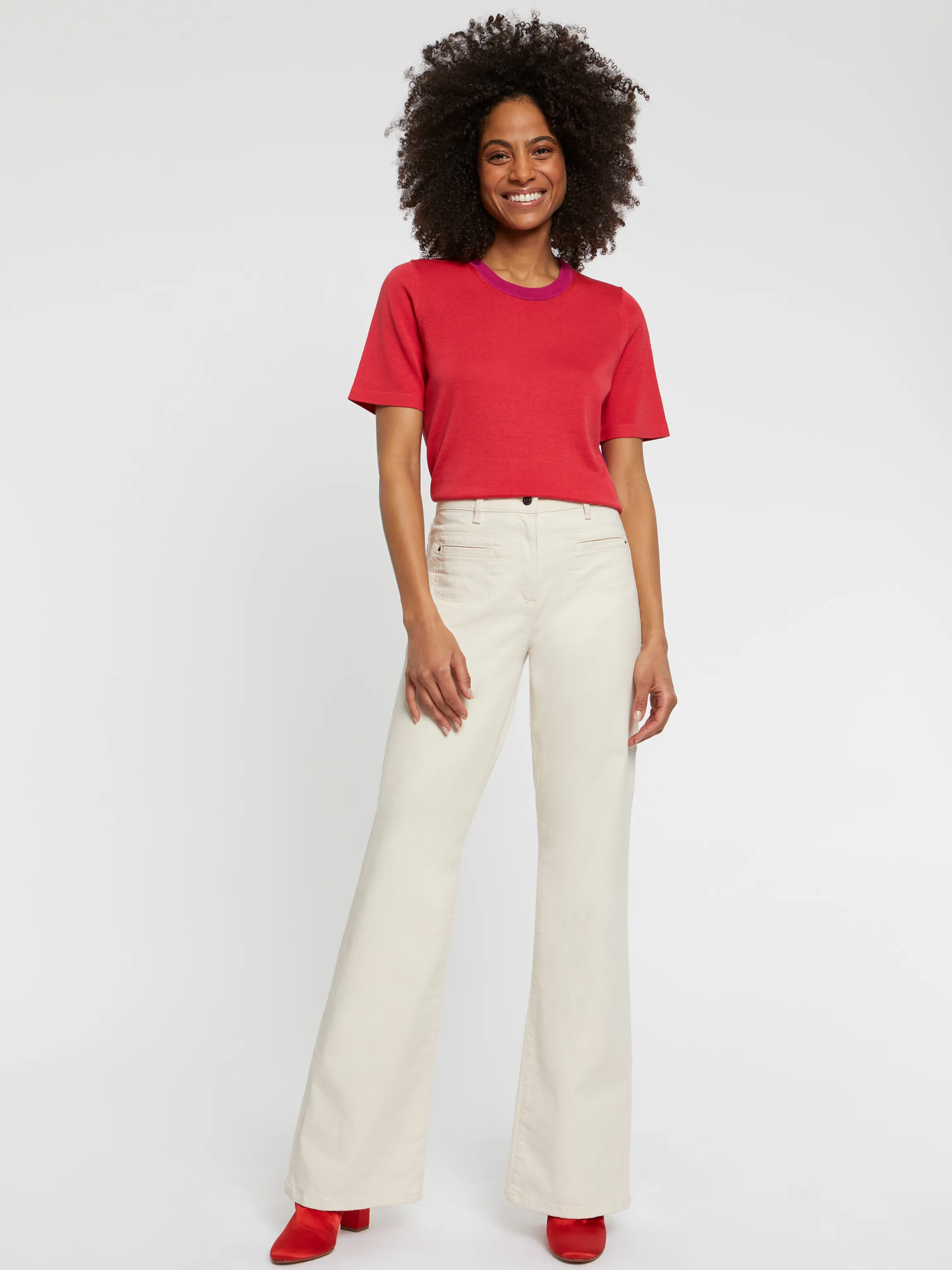 Cheap Pull Manches Courtes En Soie Et Coton Femme Pulls Et Cardigans