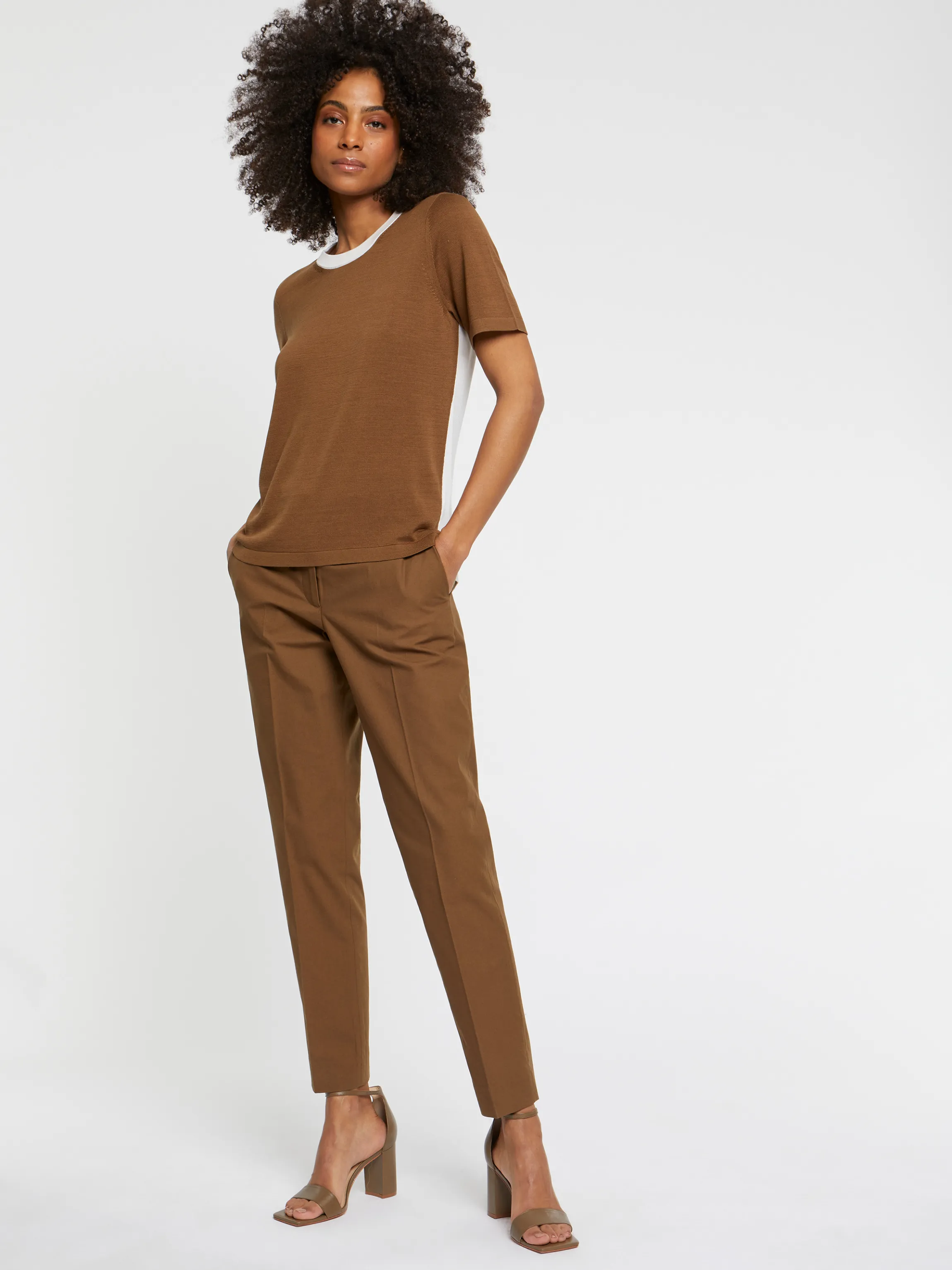 Discount Pull Manches Courtes En Soie Et Coton Femme Pulls Et Cardigans
