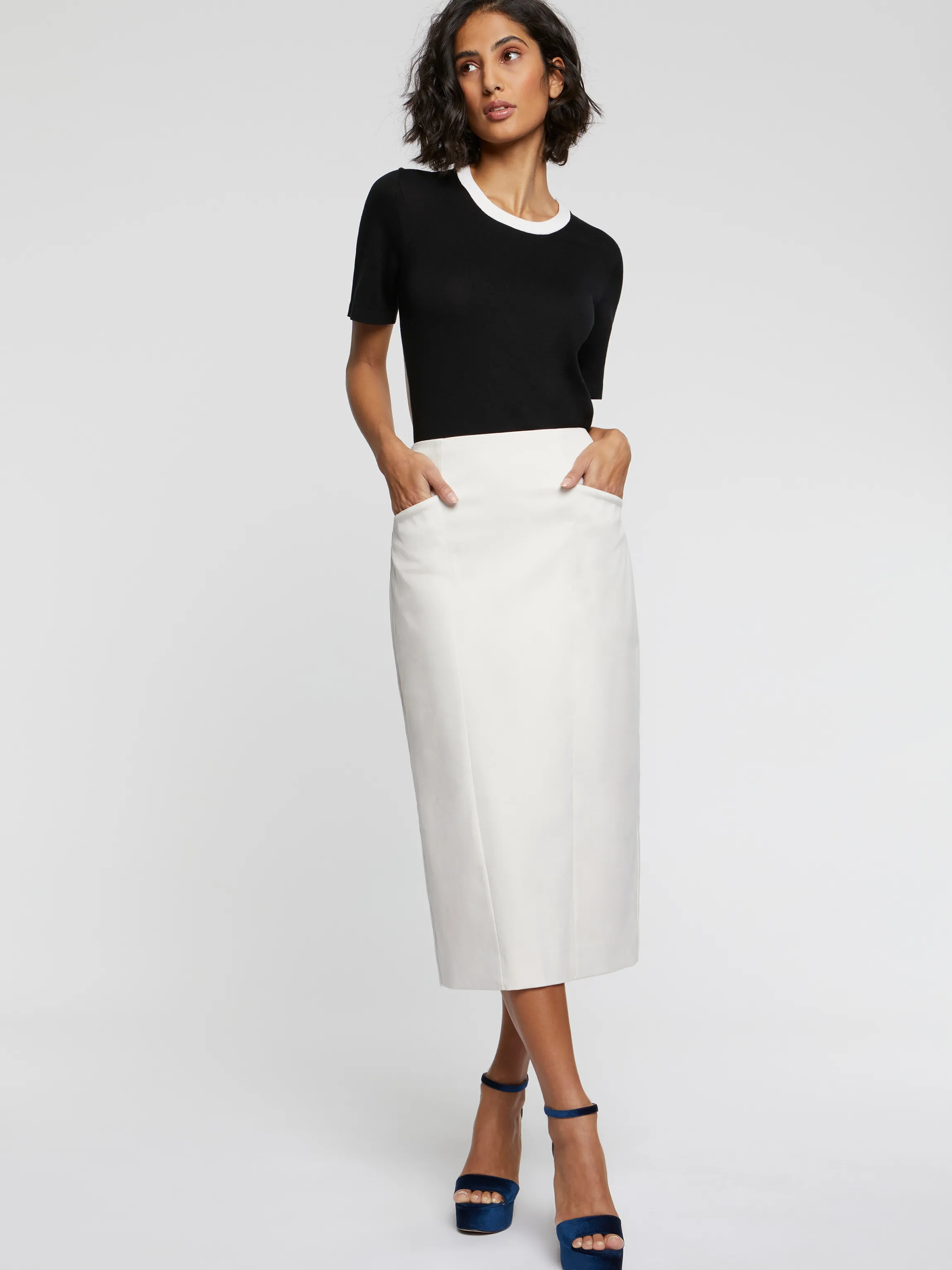 New Pull Manches Courtes En Soie Et Coton Femme Pulls Et Cardigans
