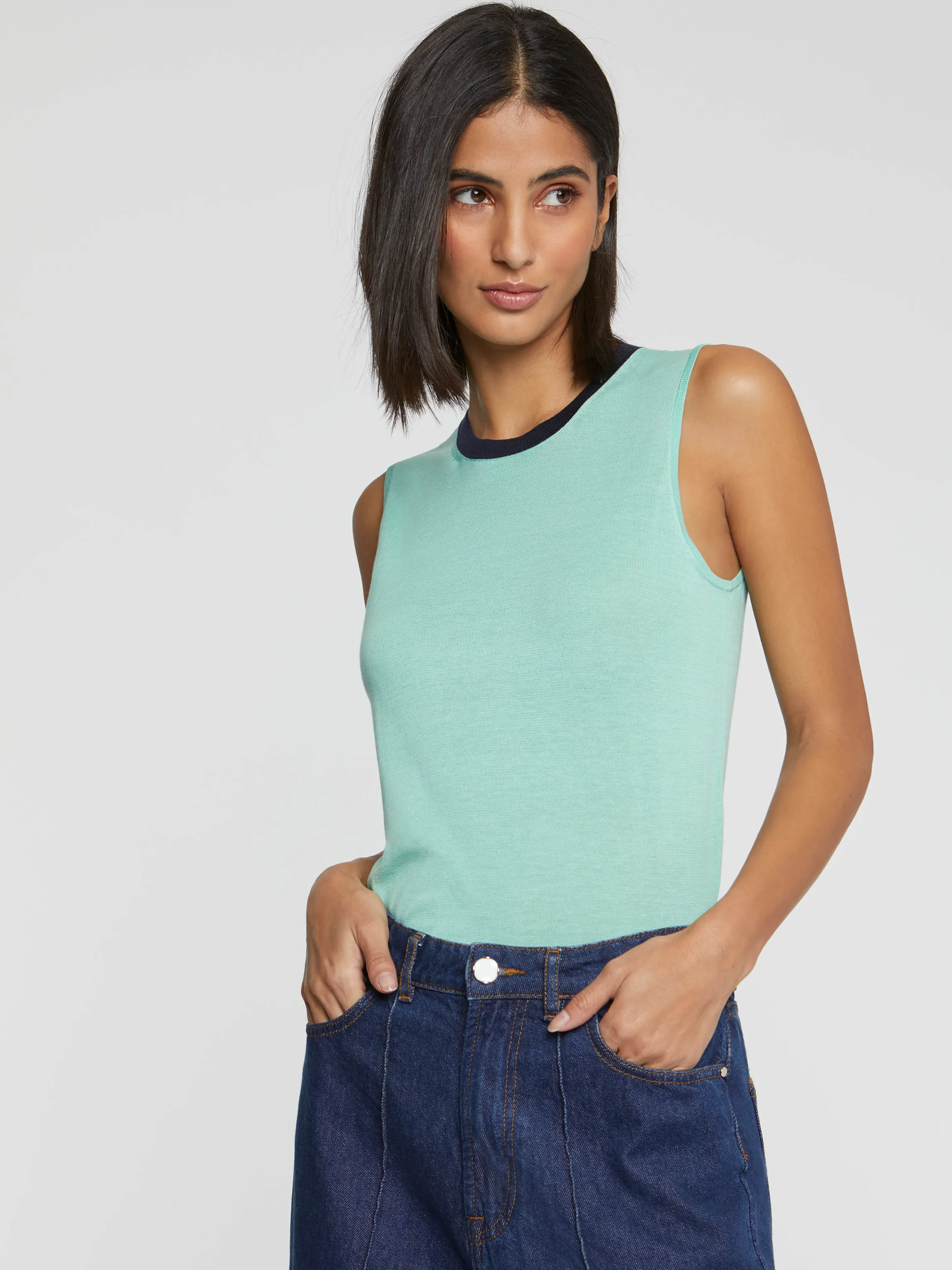 Cheap Pull Sans Manche En Soie Femme Pulls Et Cardigans