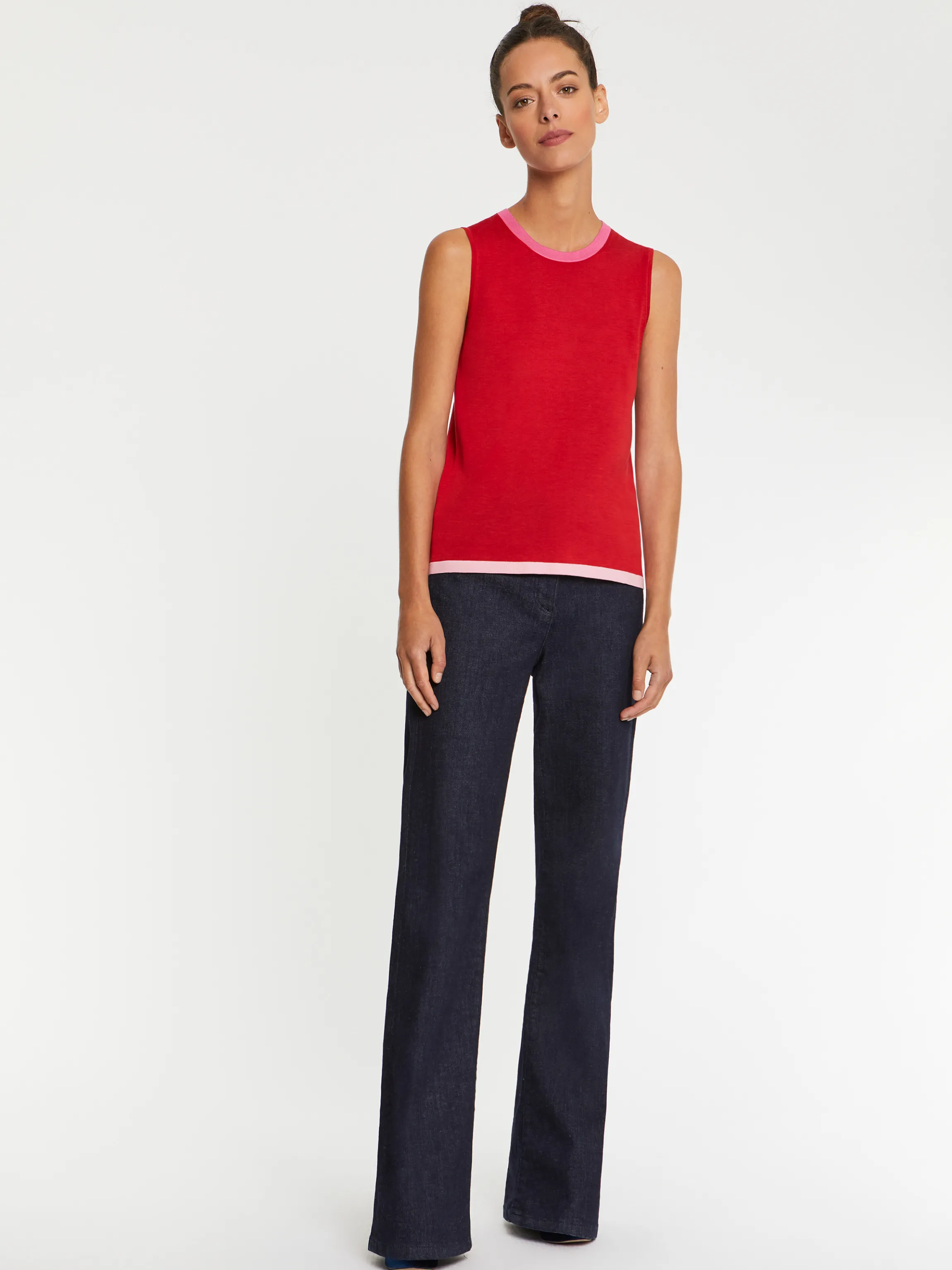 Hot Pull Sans Manche En Soie Femme Pulls Et Cardigans
