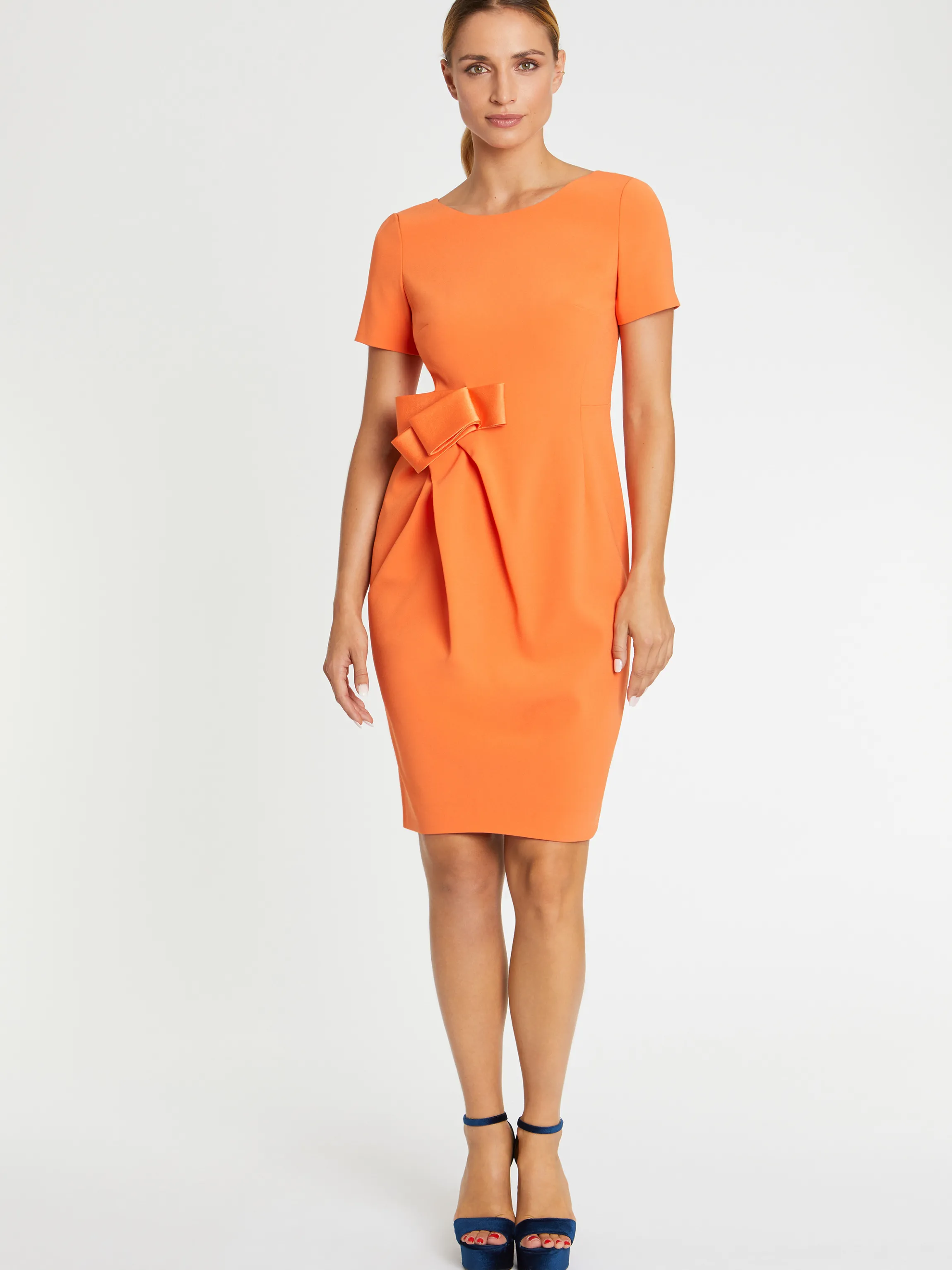 Best Robe A Noeud En Crepe Envers Satin Femme Robes
