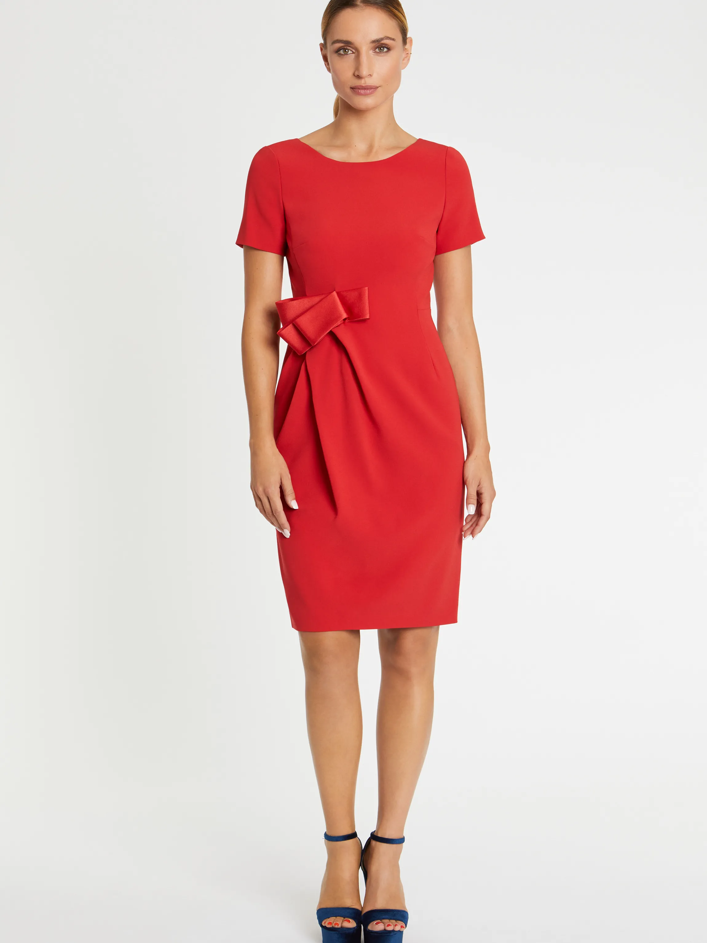 Online Robe A Noeud En Crepe Envers Satin Femme Robes