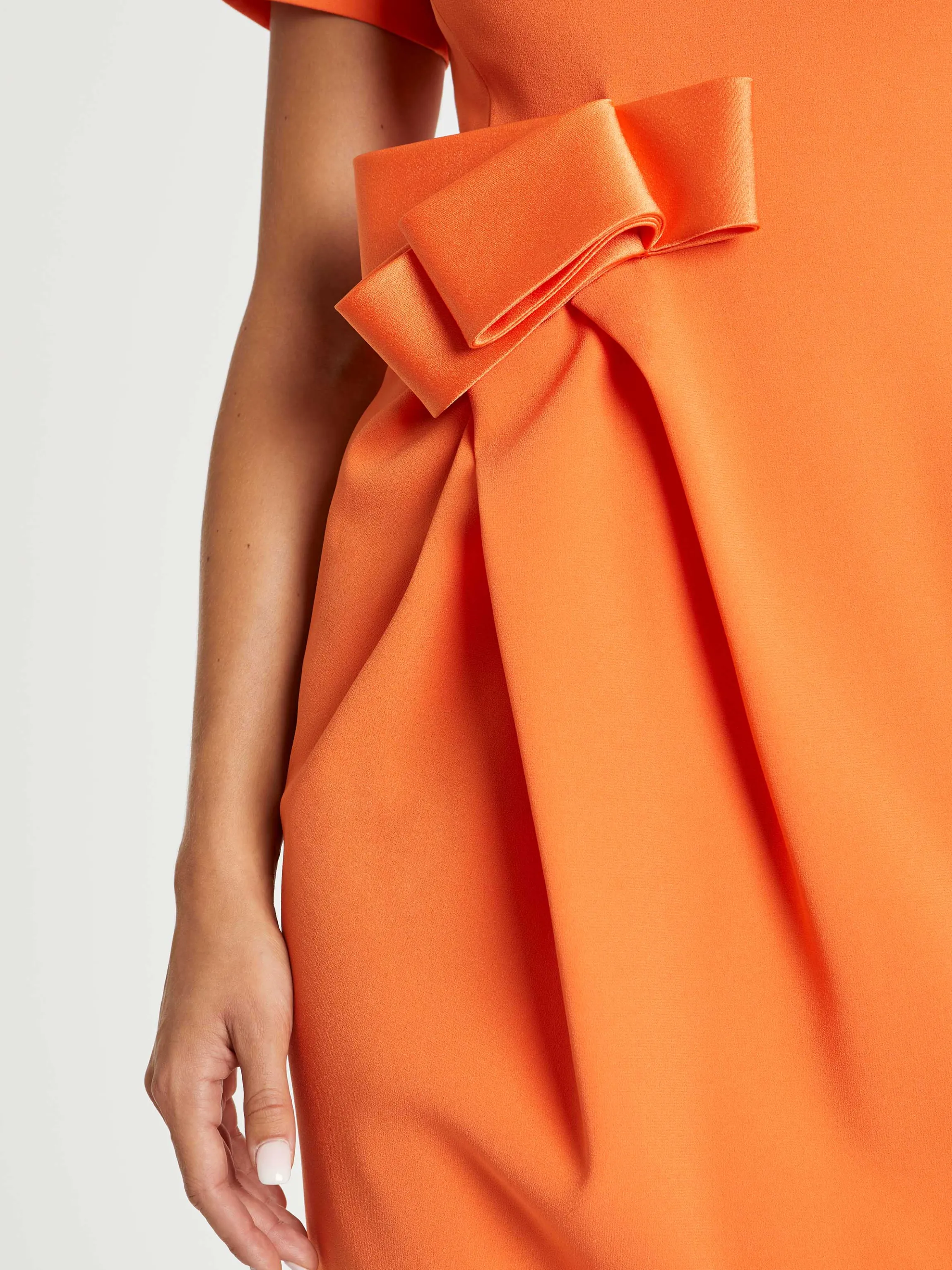 Best Robe A Noeud En Crepe Envers Satin Femme Robes