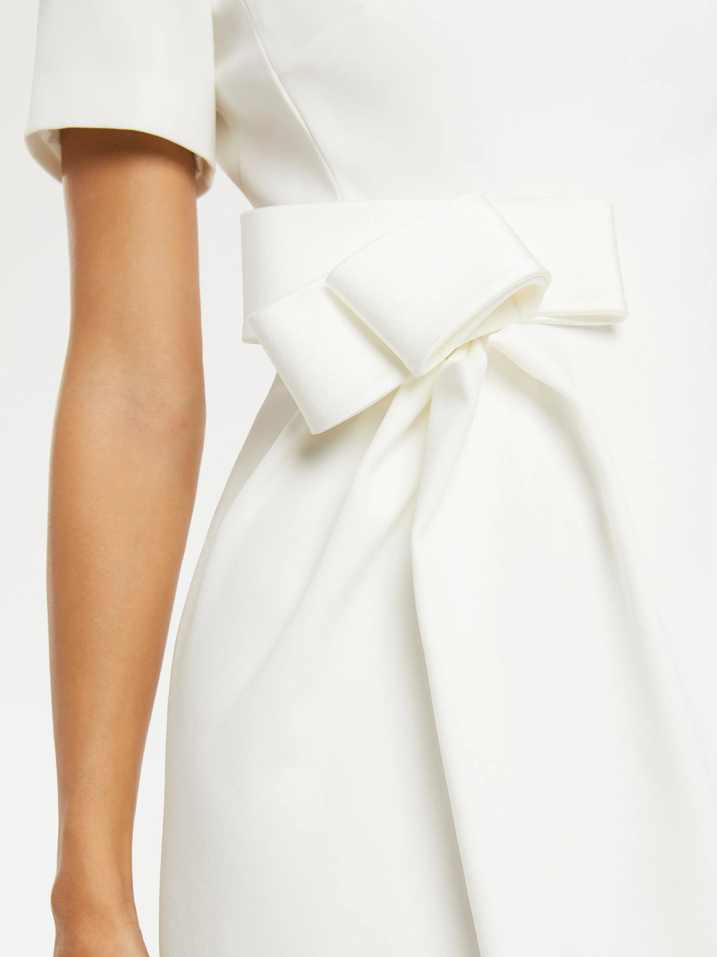 Hot Robe A Noeud En Crepe Envers Satin Femme Robes