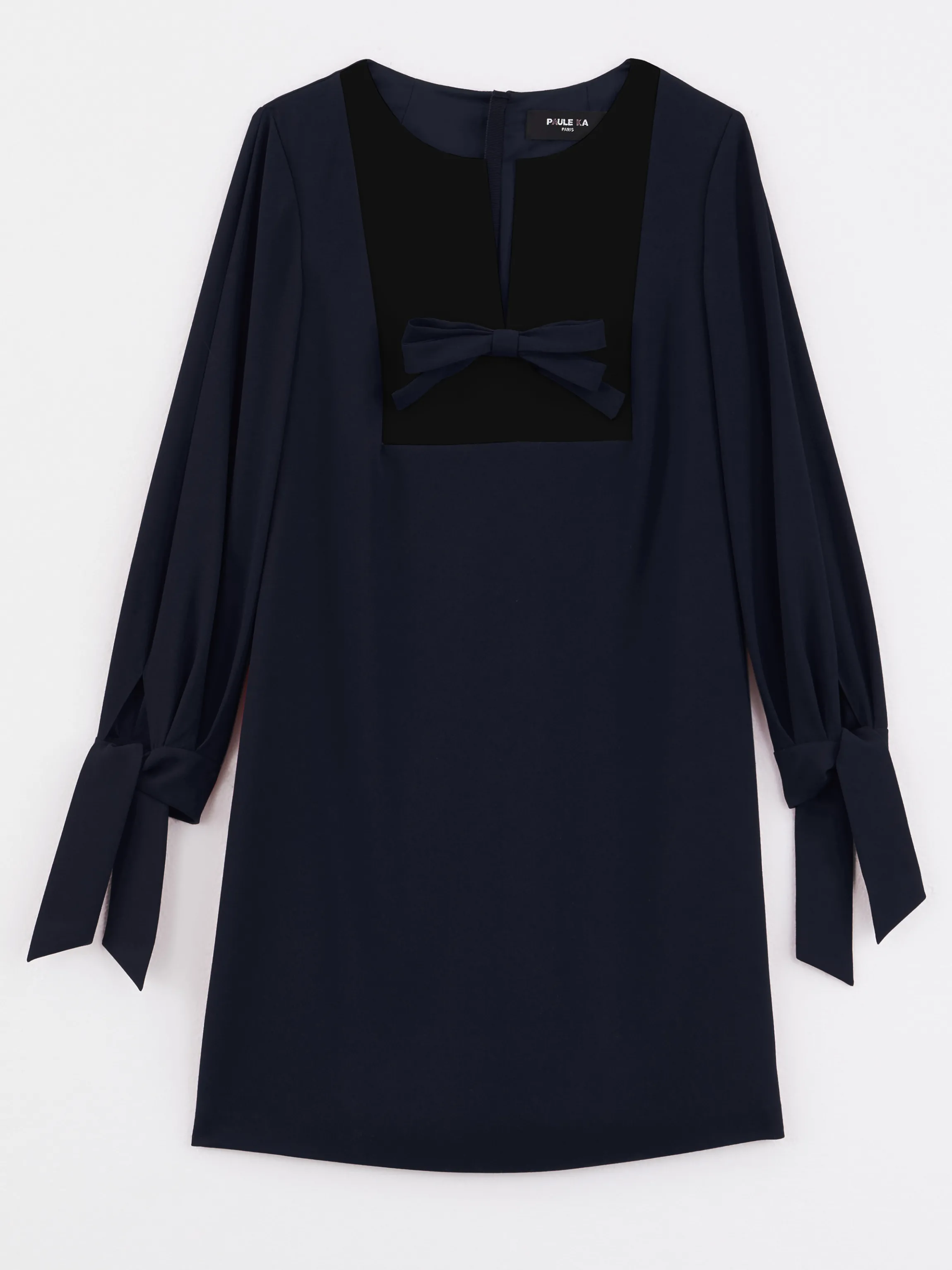 robe_courte_a_noeuds_en_crepe_envers_satin_9.webp Cheap Robe Courte A Noeuds En Crepe Envers Satin Femme Robes