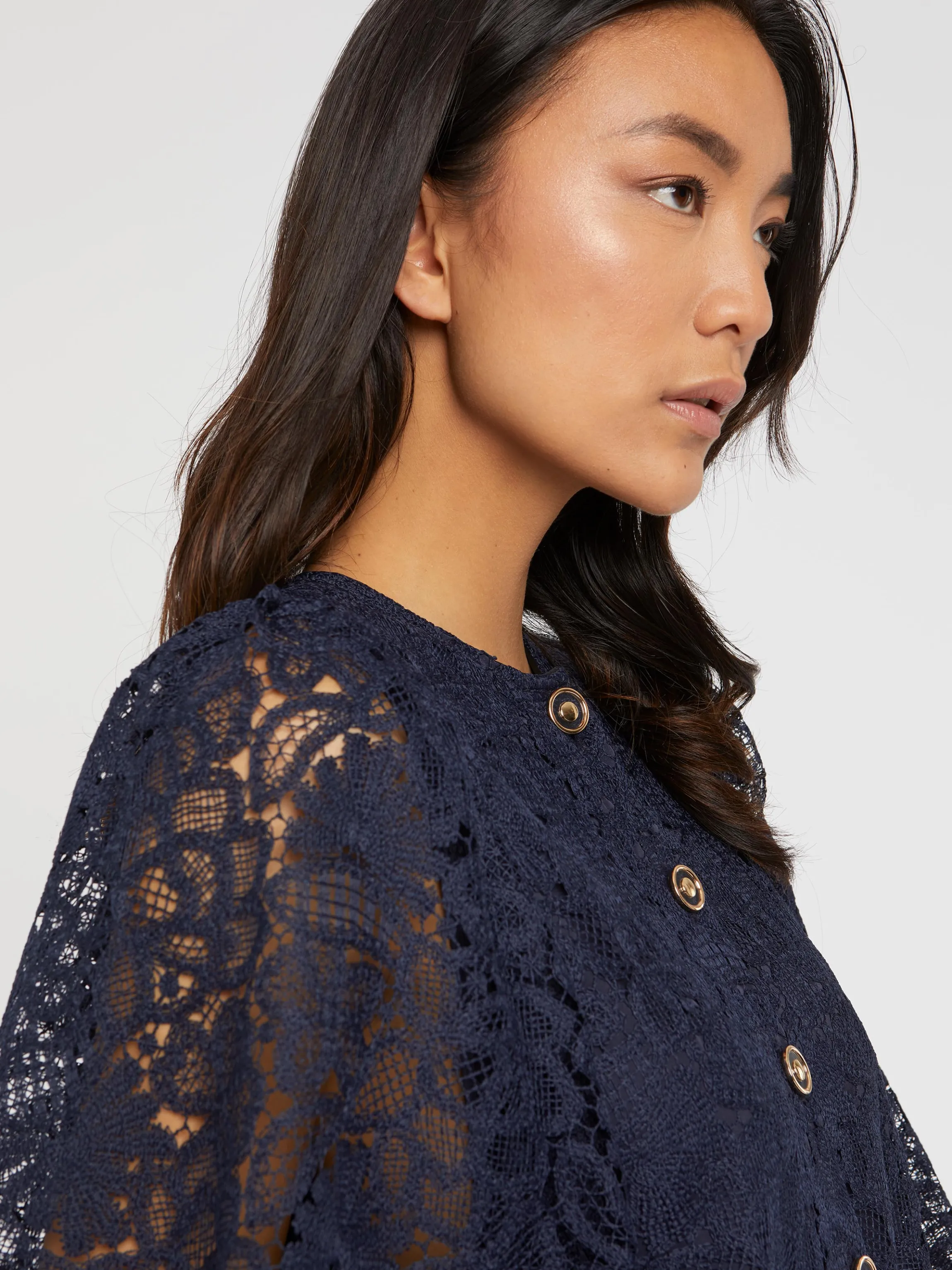 Best Sale Robe Courte Boutonnee En Dentelle Femme Robes