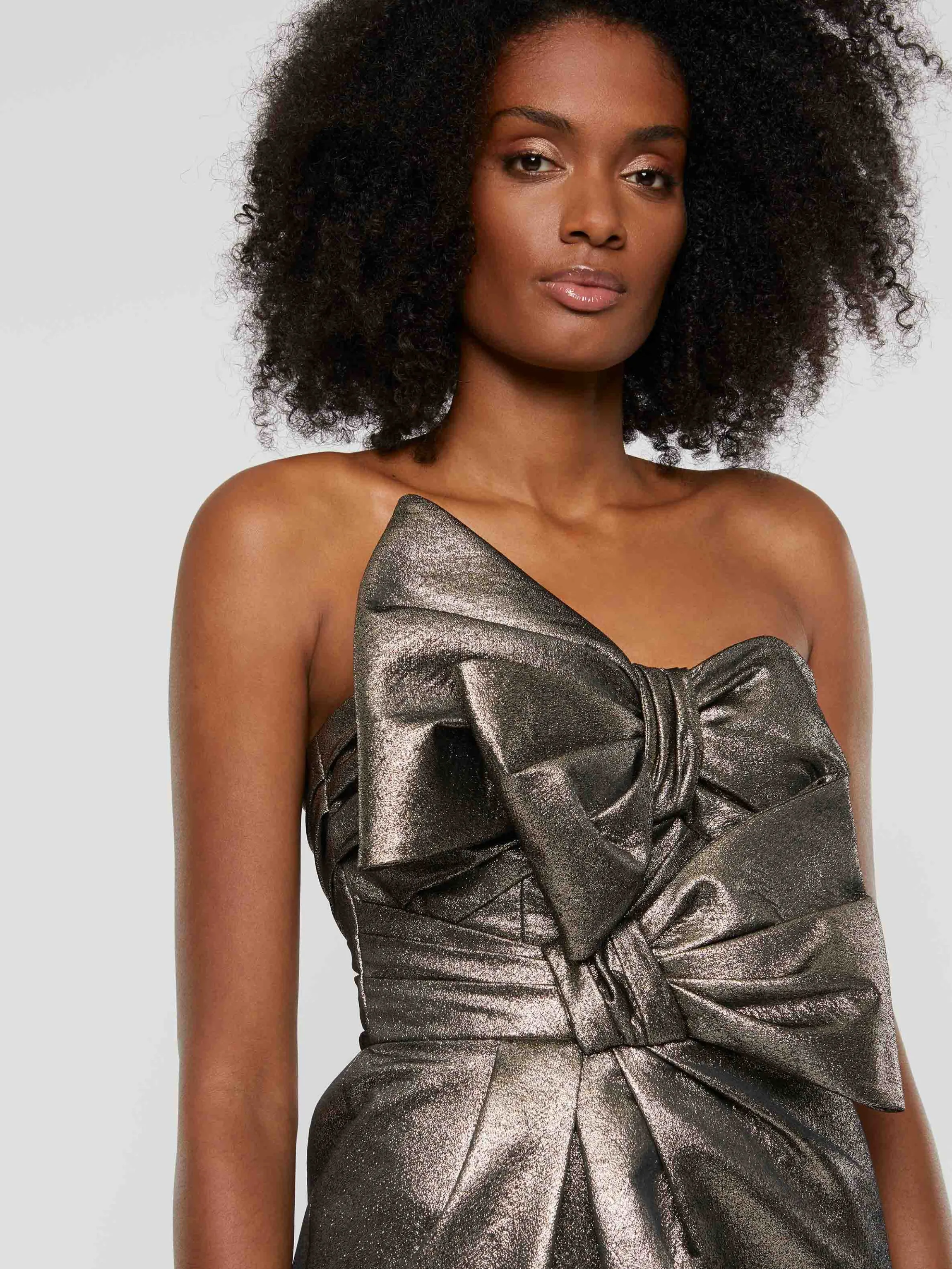 Sale Robe Courte Bustier De Ceremonie En Lame Femme Robes