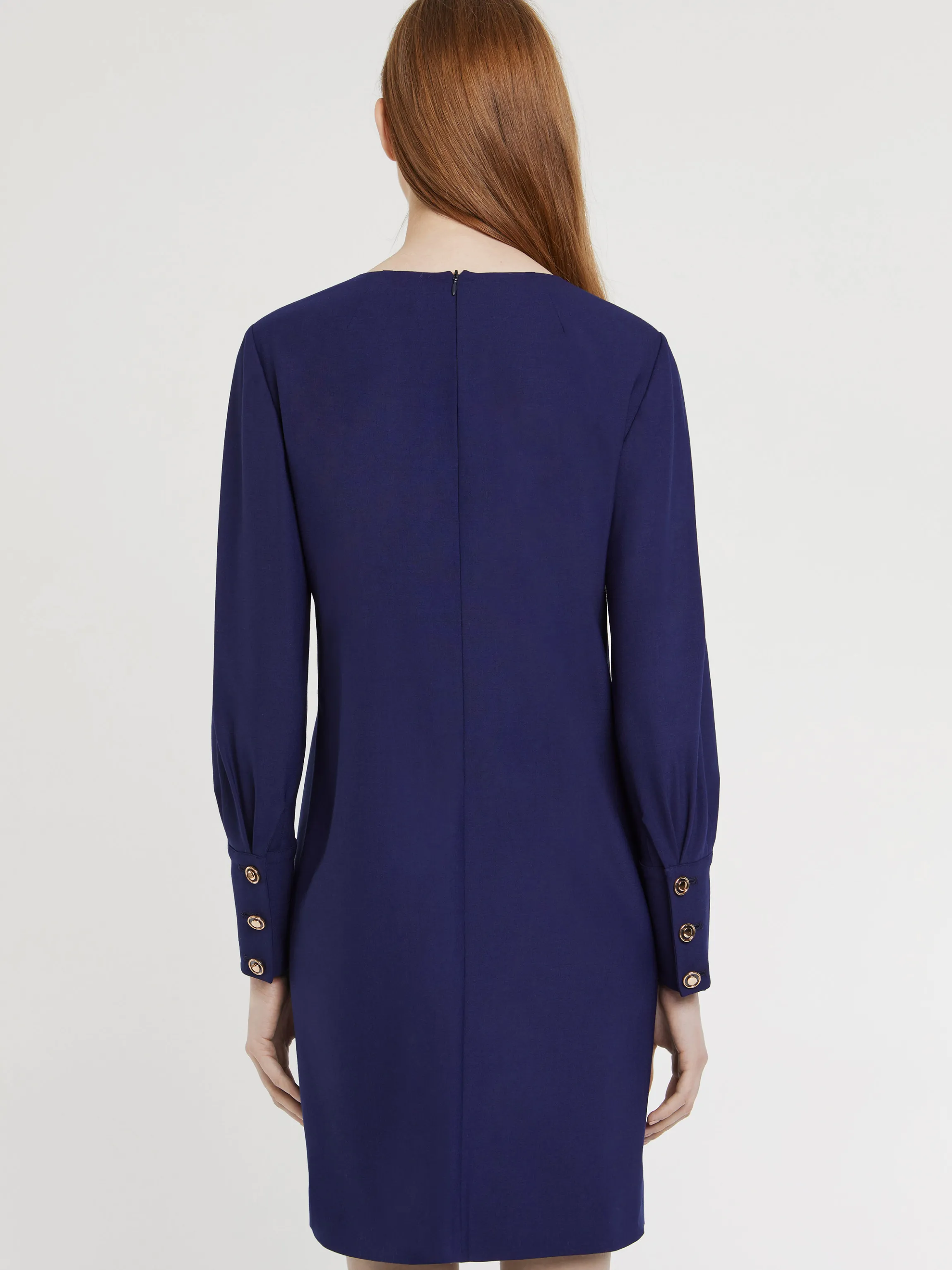 robe_courte_droite_en_laine_fine_3.webp Clearance Robe Courte Droite En Laine Fine Femme Robes