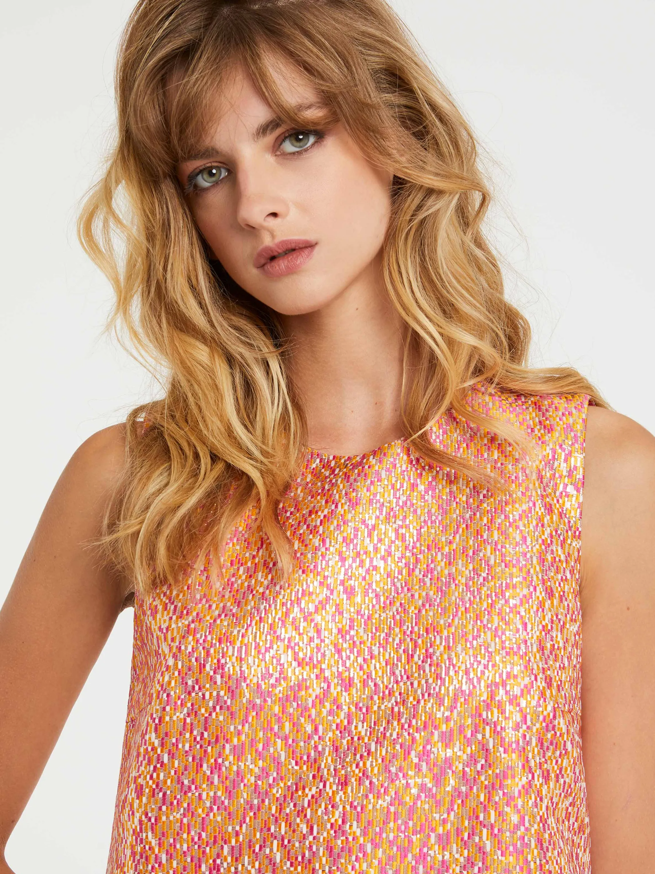 Hot Robe Courte En Jacquard Femme Robes