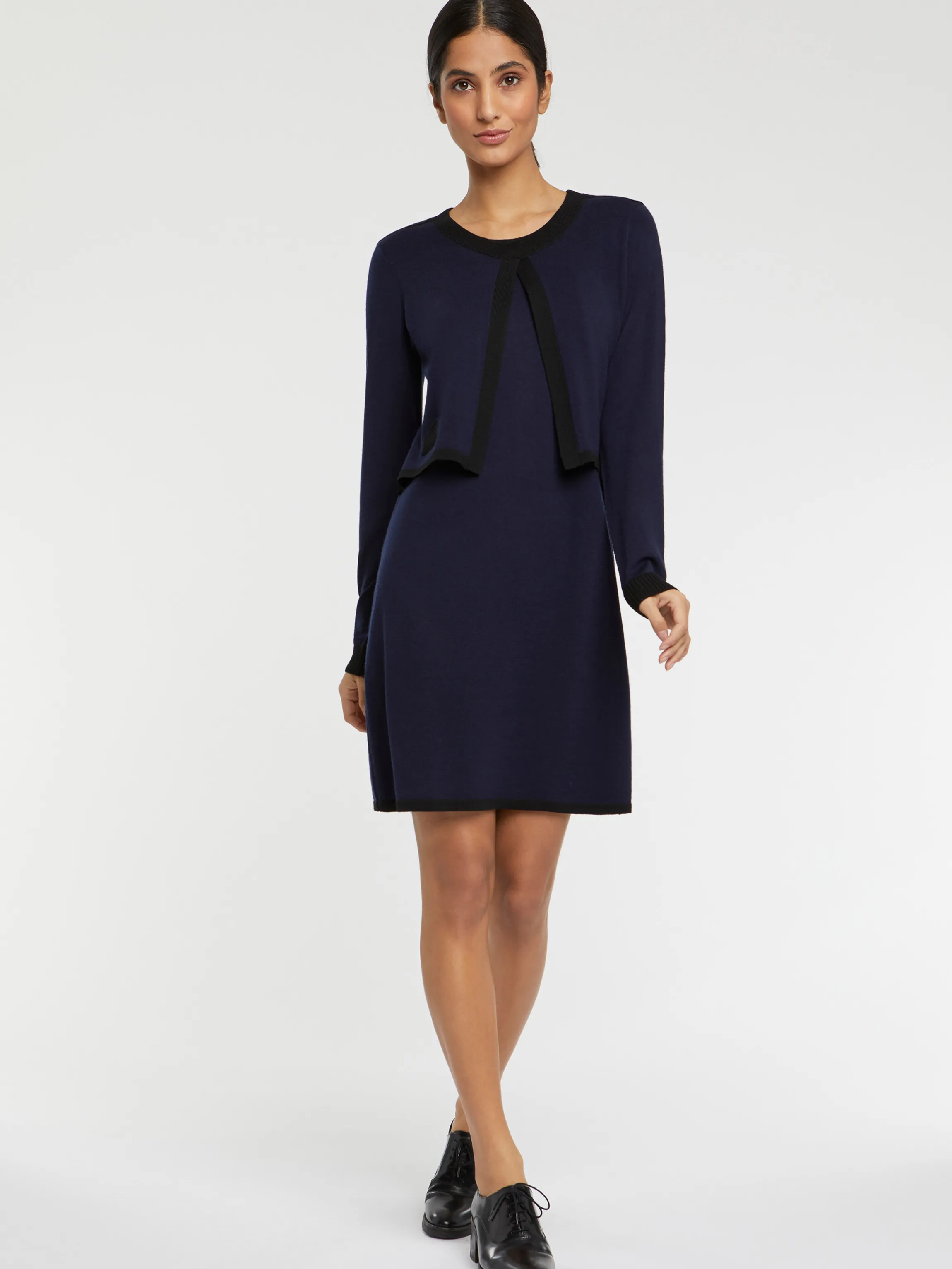 Cheap Robe Courte En Laine Merinos Femme Robes