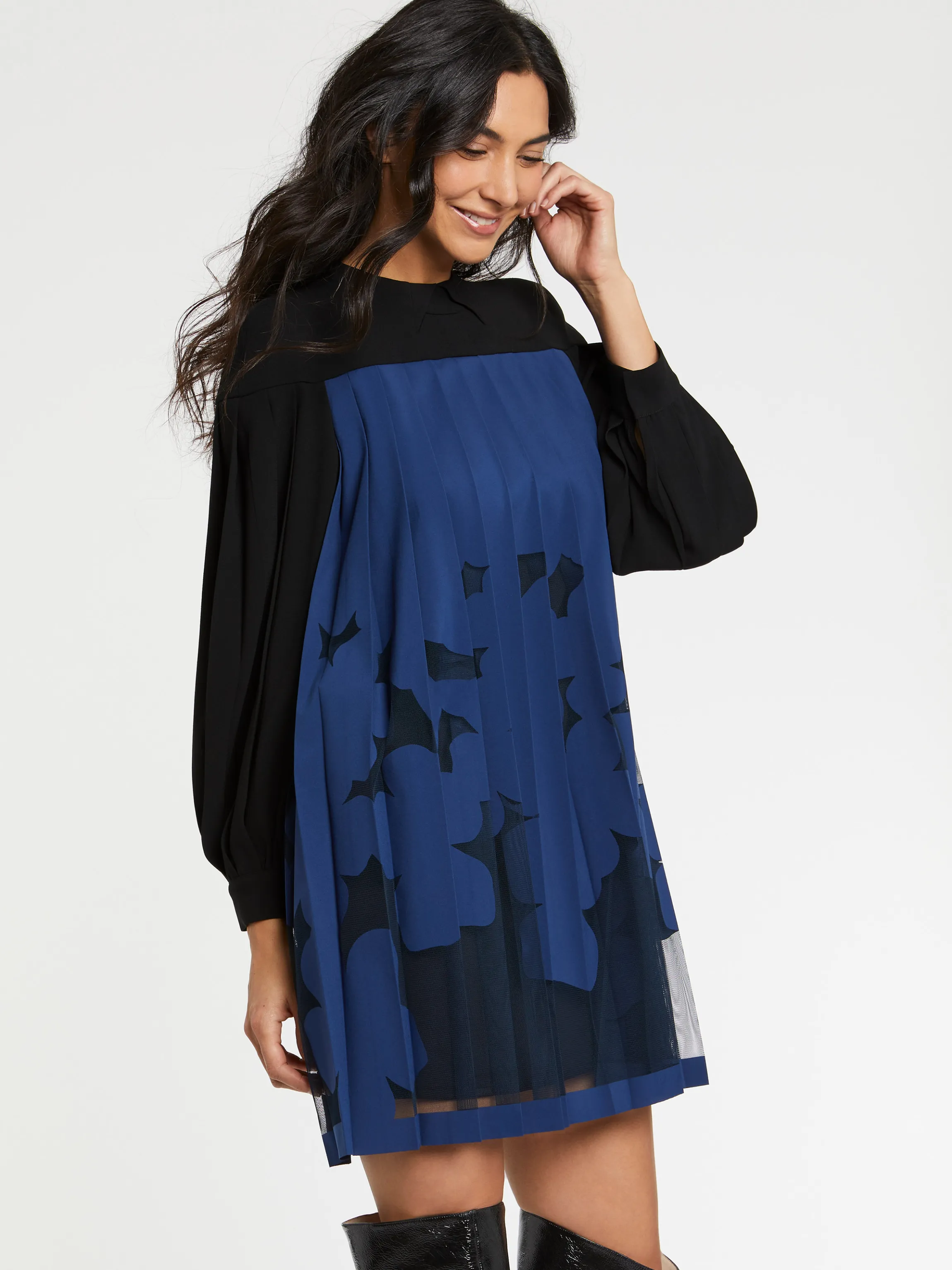 Sale Robe Courte Plissee En Tulle Femme Robes