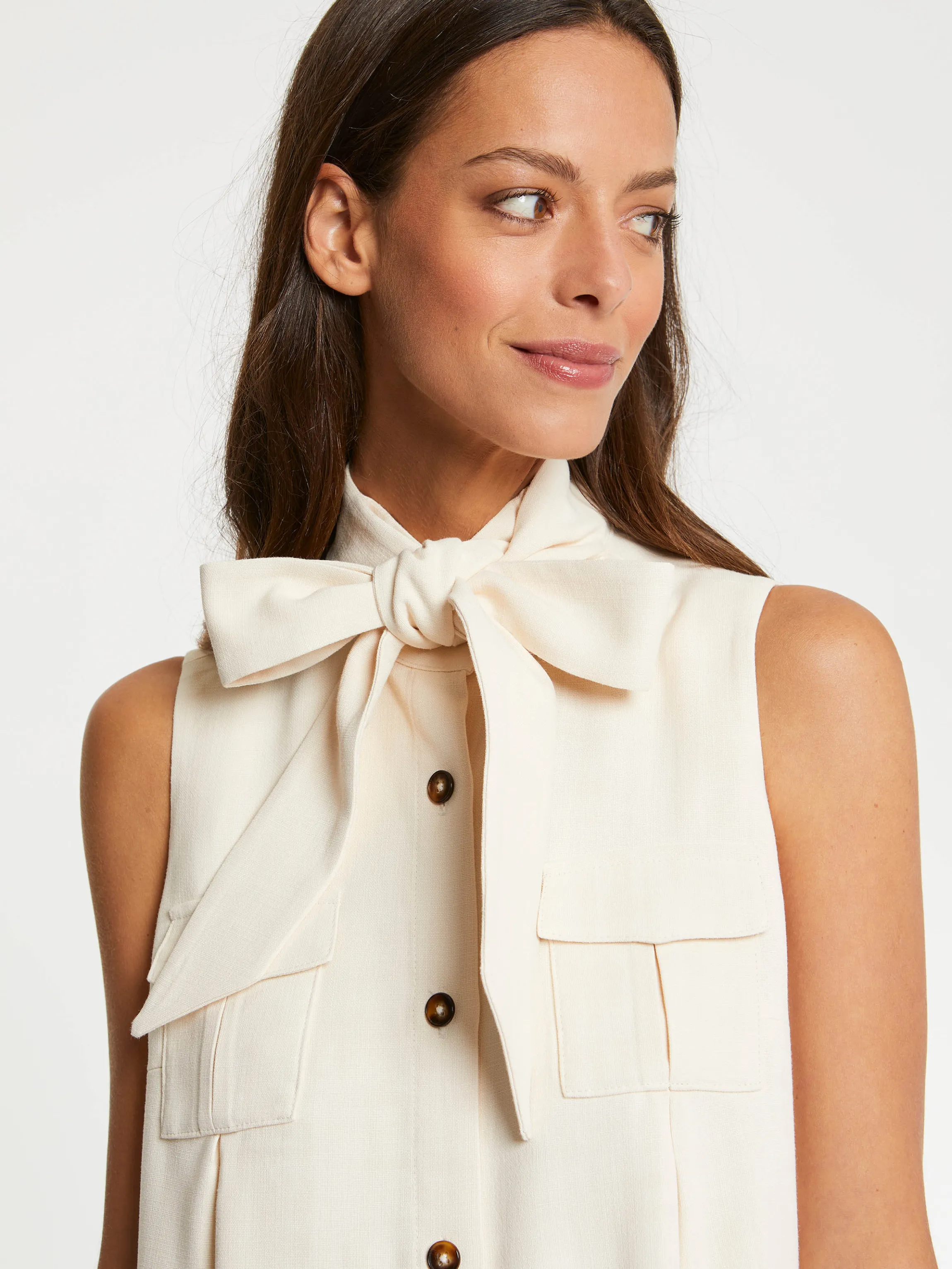 Cheap Robe Courte Sans Manches En Viscose Femme Robes